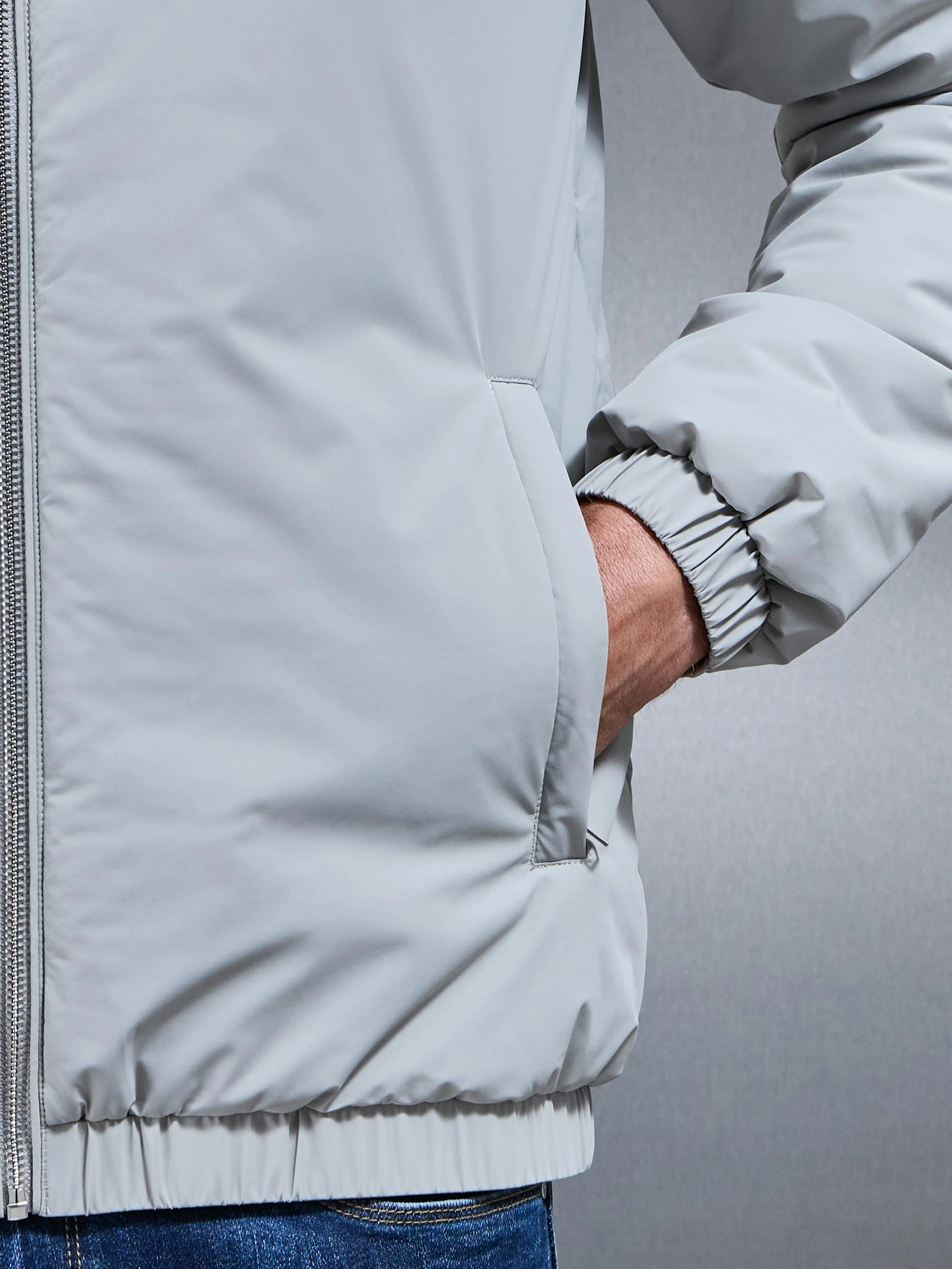 Shell Padded Windbreaker in Stone - Image 5