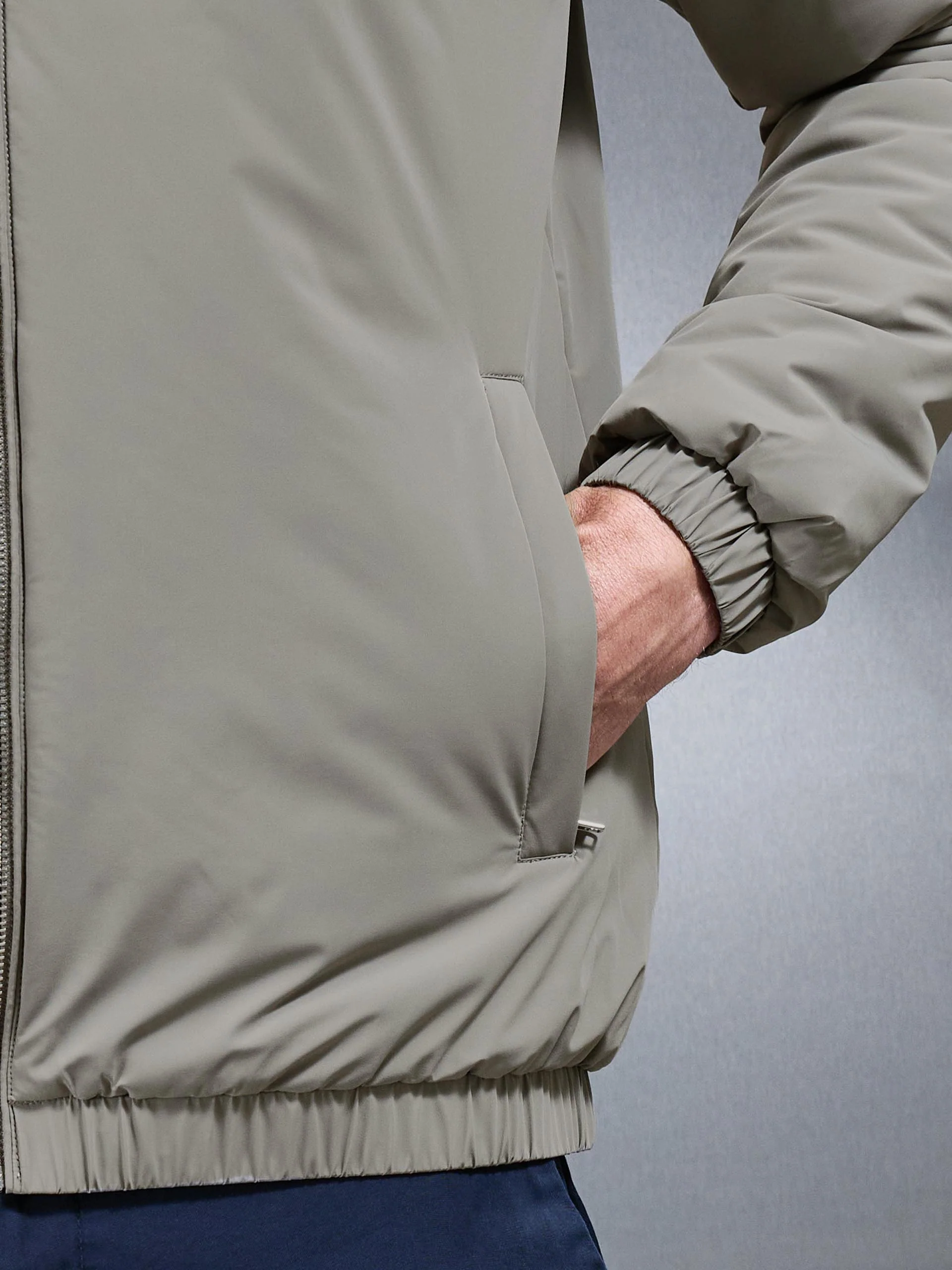 Shell Padded Windbreaker in Taupe - Image 5