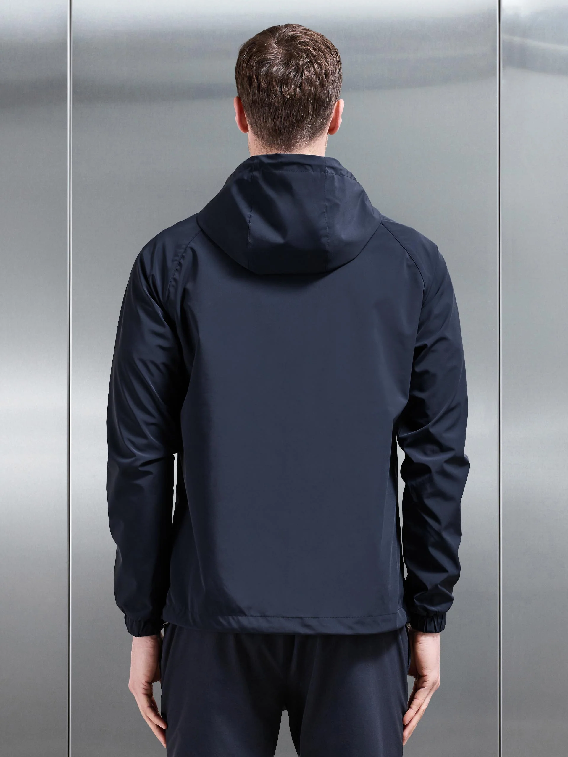 Shell Stripe Windbreaker in Navy - Image 3