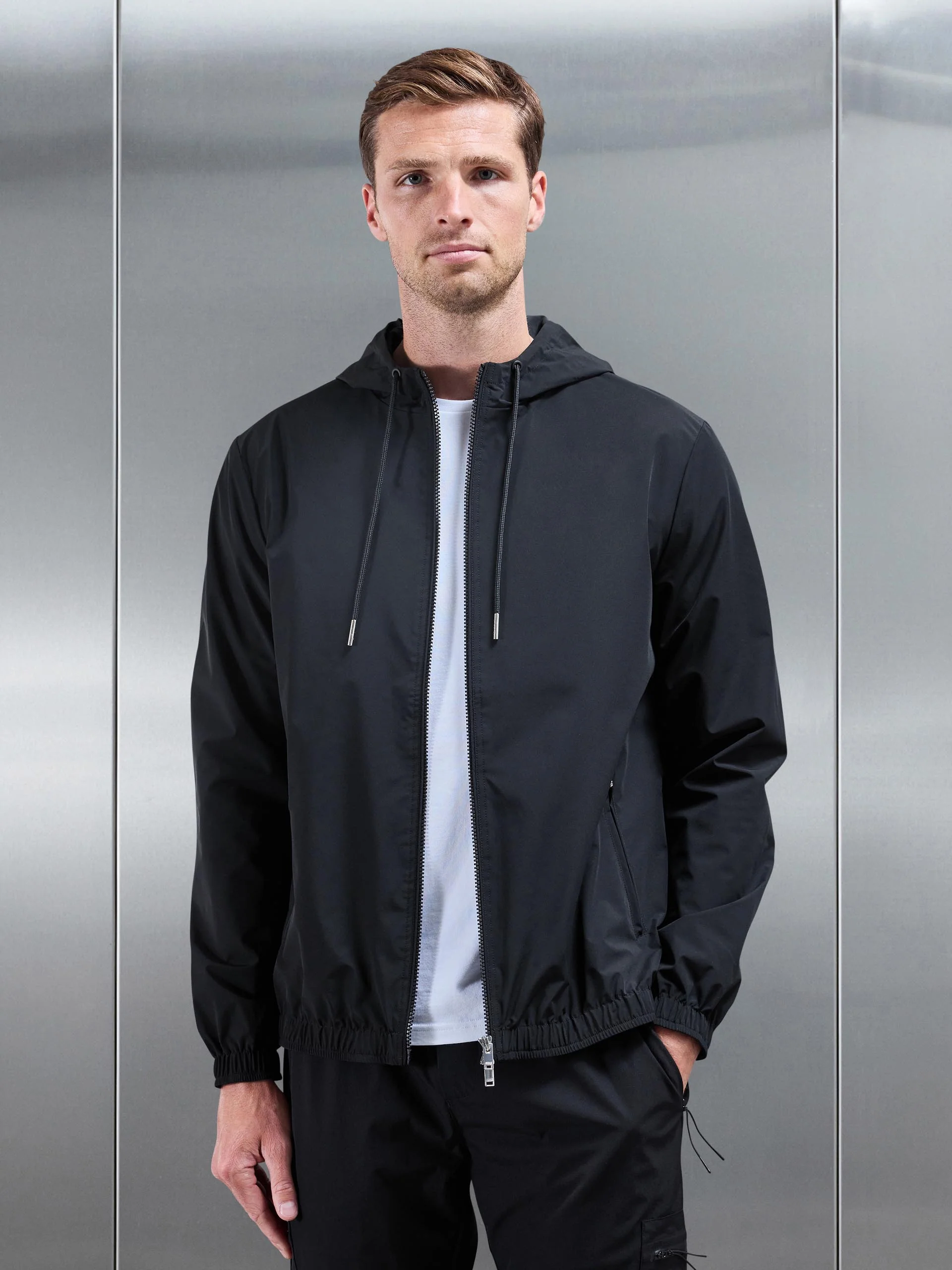 Shell Windbreaker in Black - Image 6