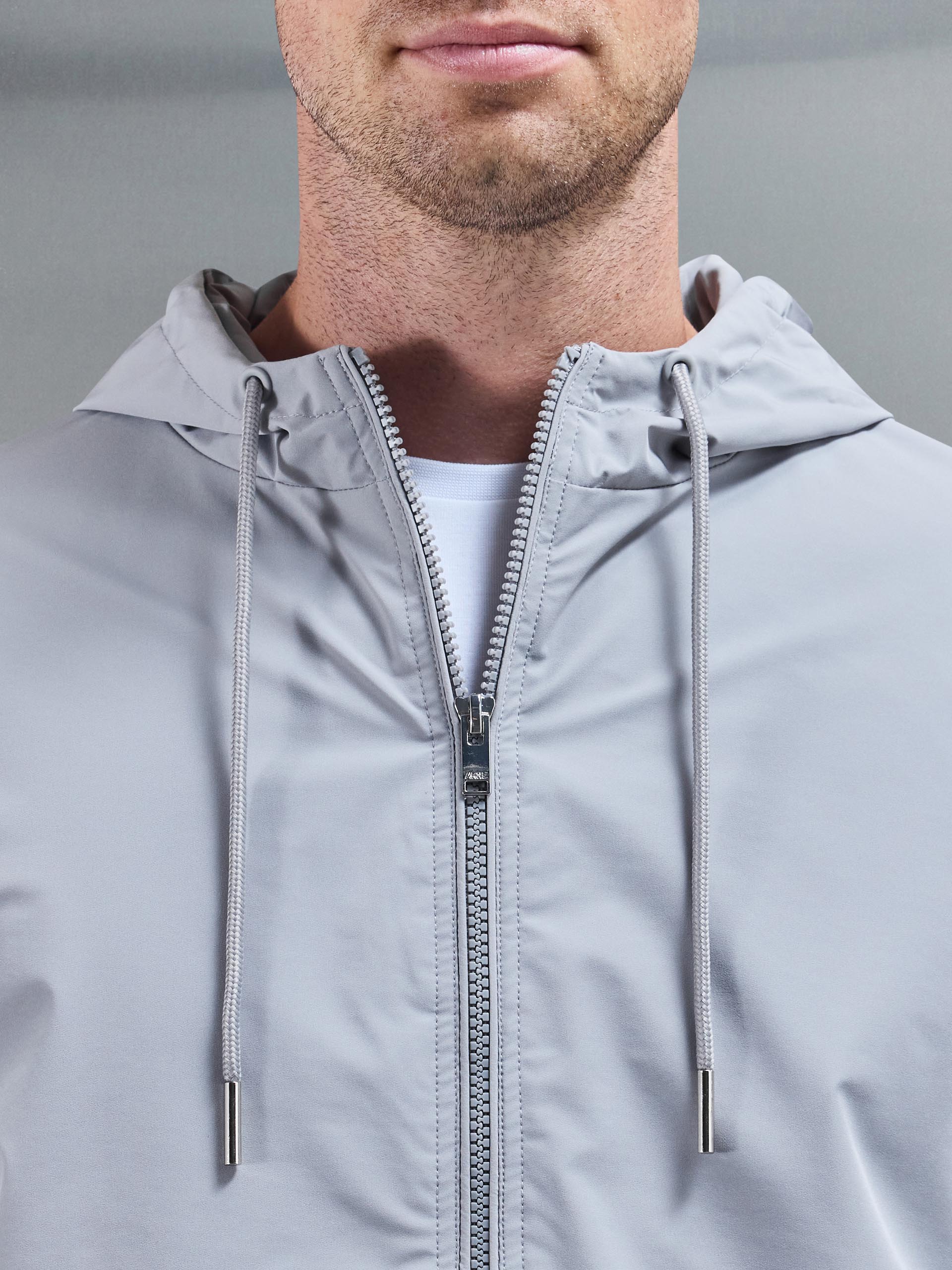 Shell Windbreaker in Mid Grey - Image 4