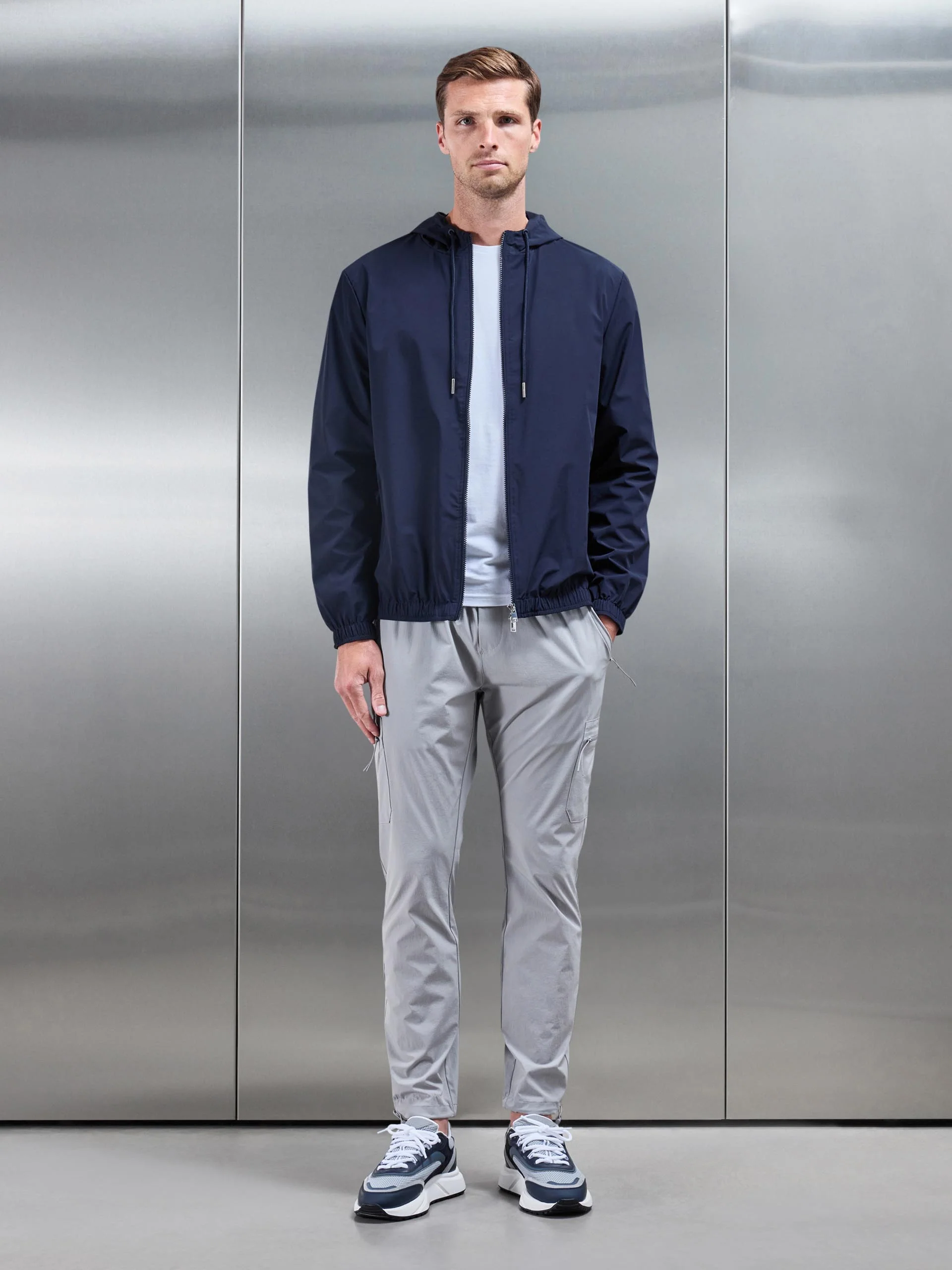 Shell Windbreaker in Navy - Image 6