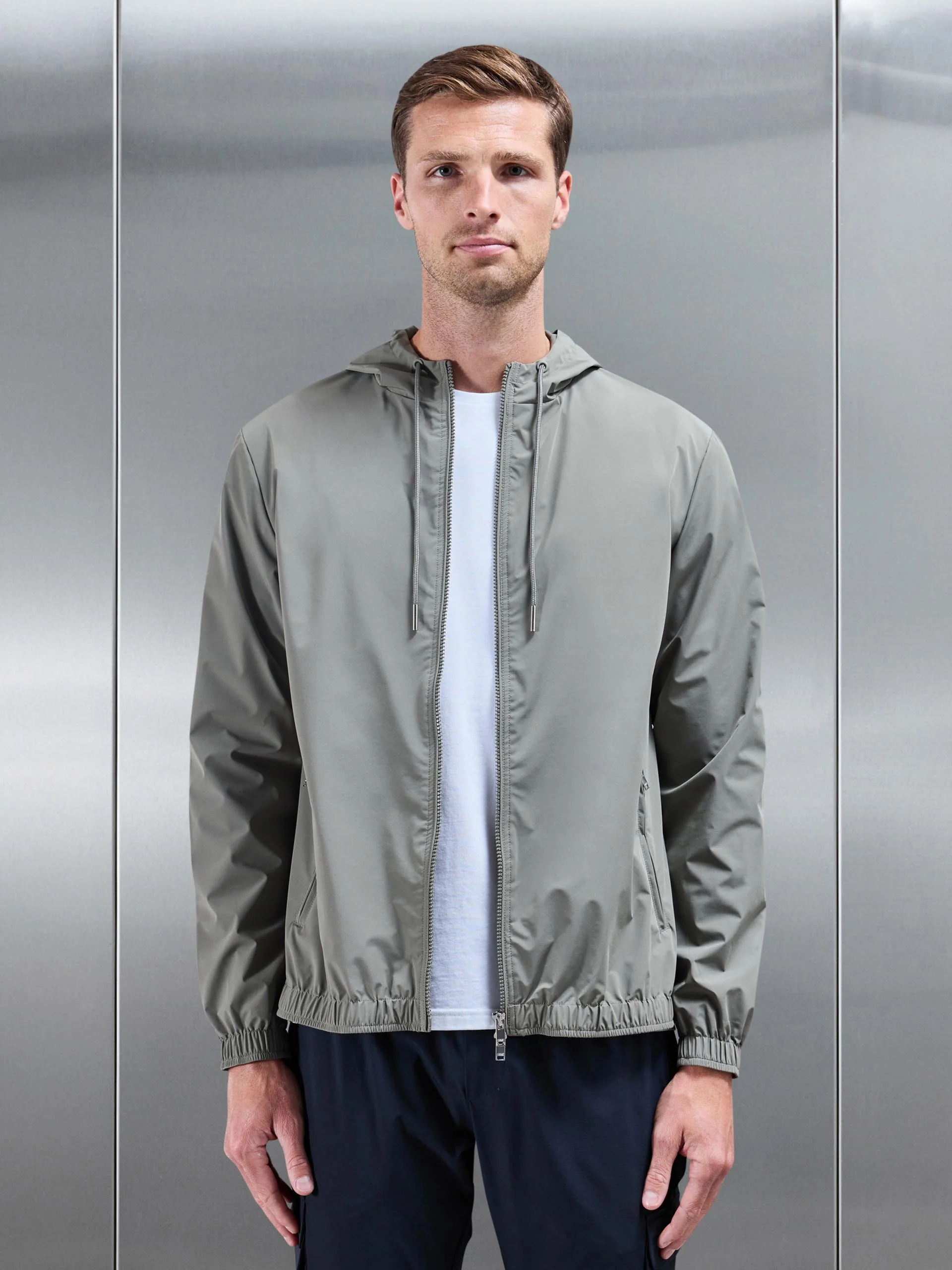 Shell Windbreaker in Olive - Image 6