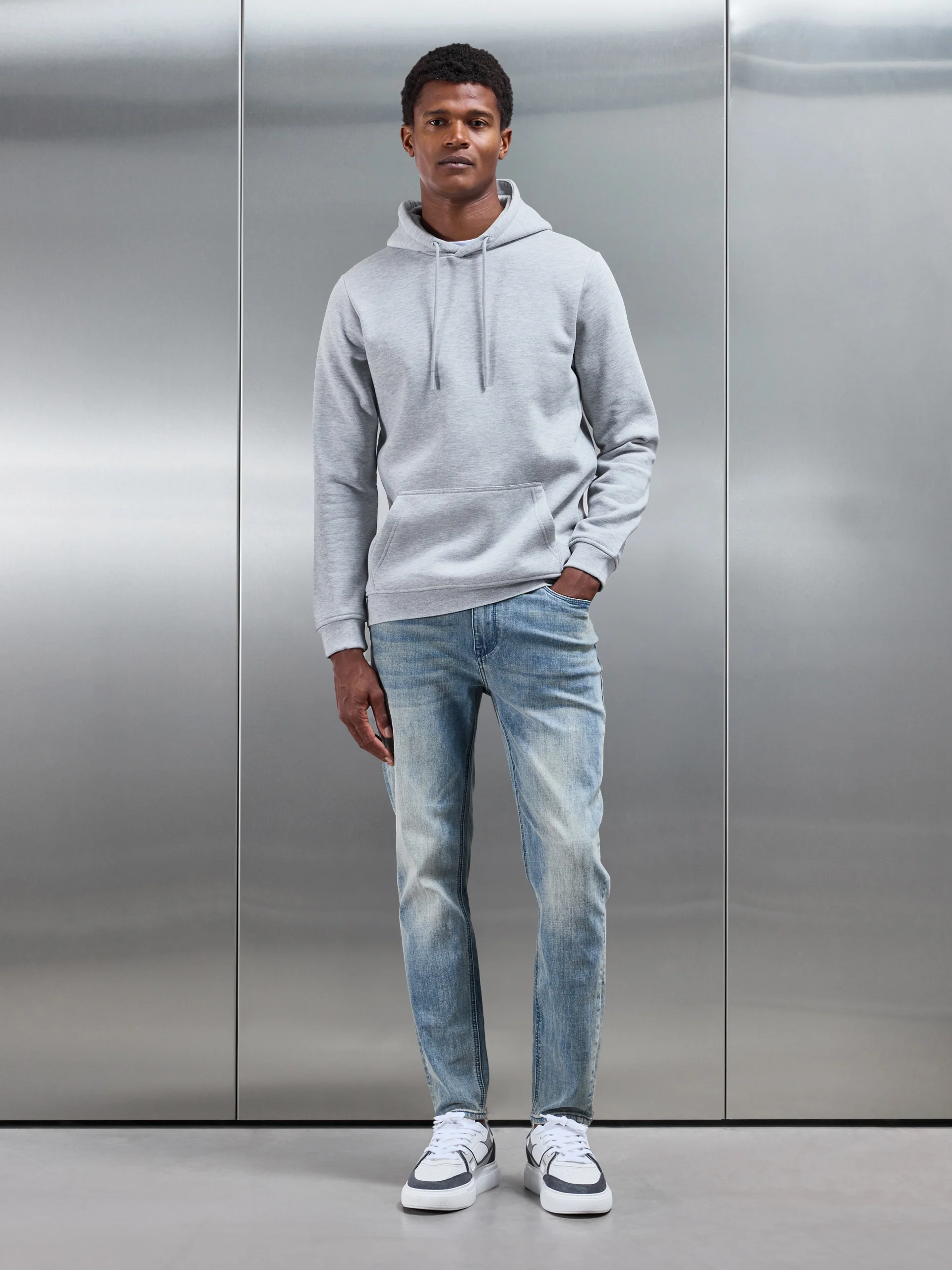 Slim Fit Denim Jeans in Dark Sand - Image 2