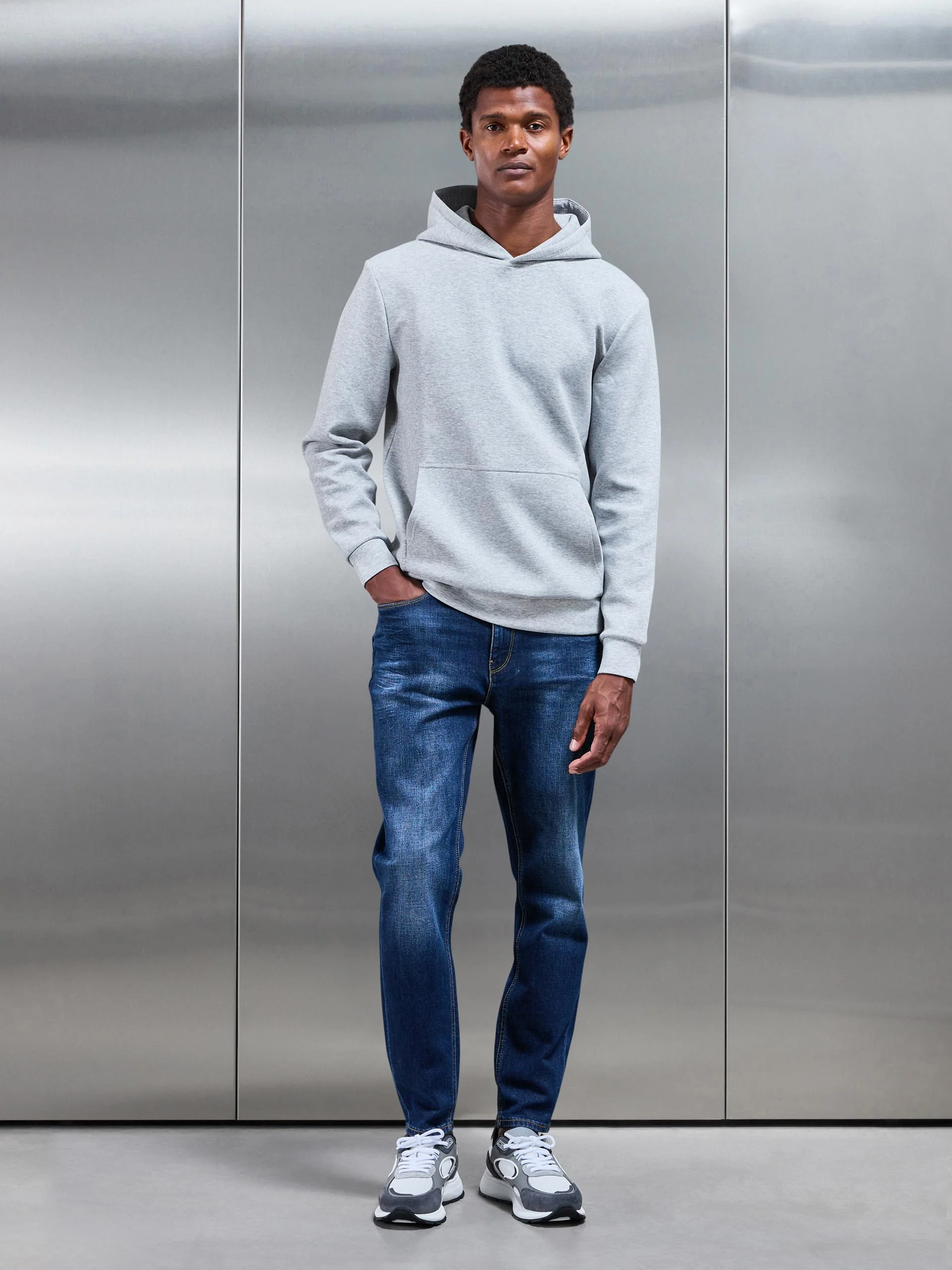 Slim Fit Denim Jeans in Dark Wash - Image 3