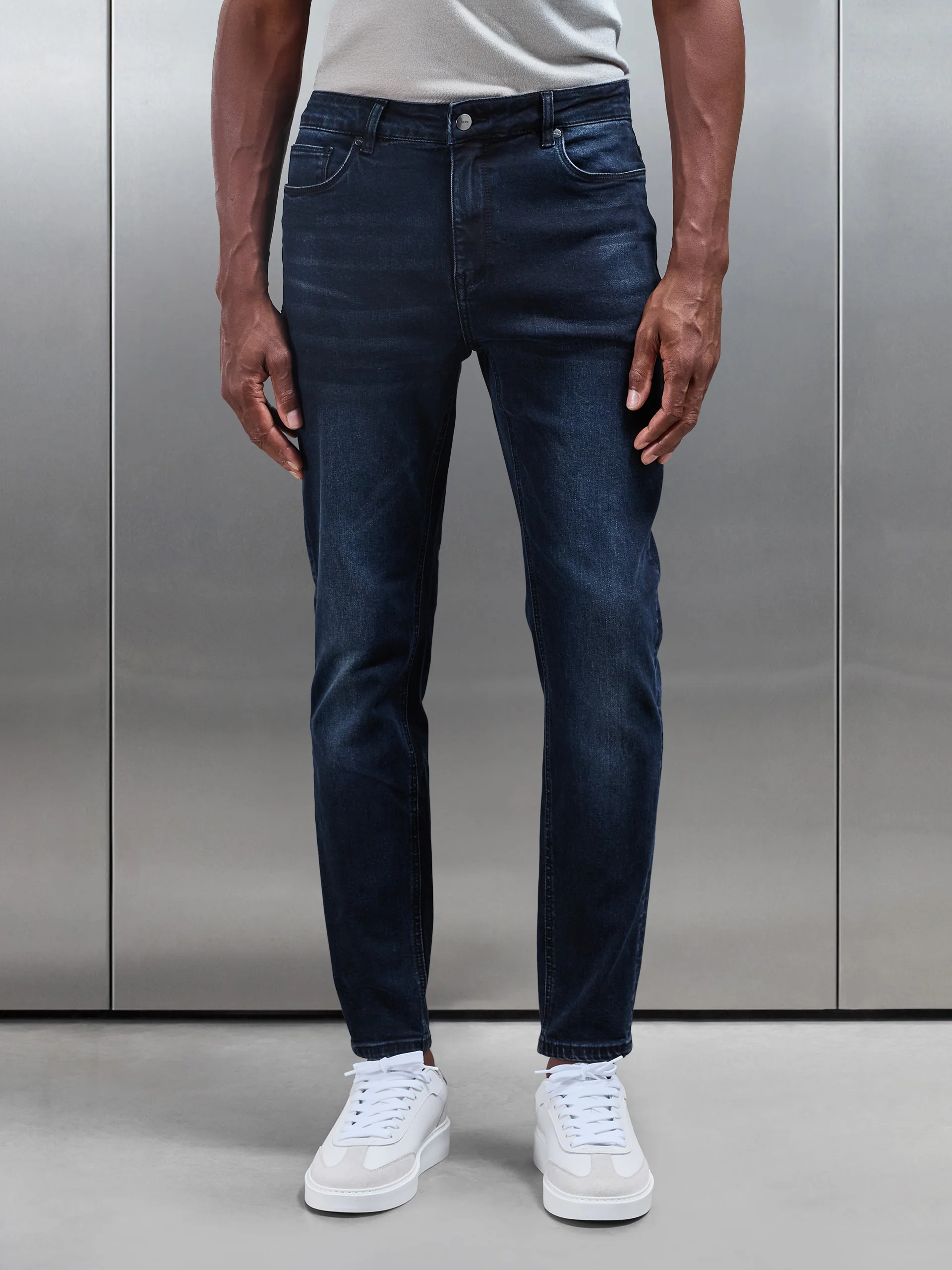 Slim Fit Denim Jeans in Midnight Blue - Image 4
