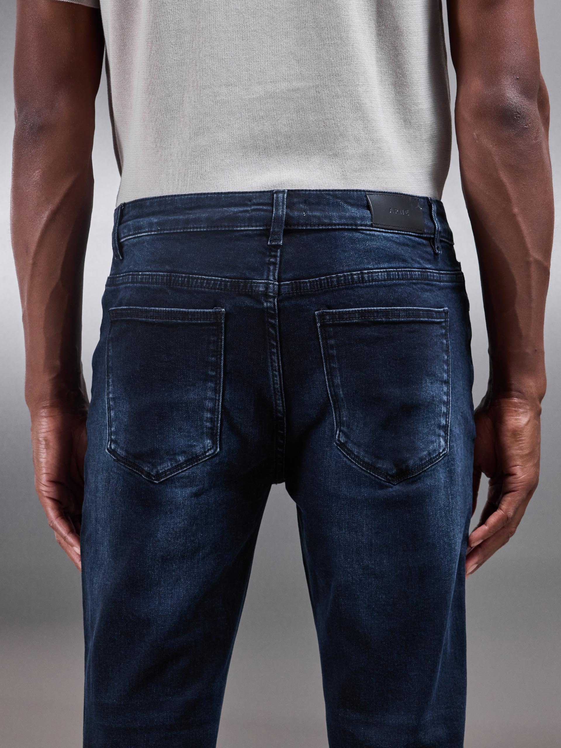 Slim Fit Denim Jeans in Midnight Blue - Image 5