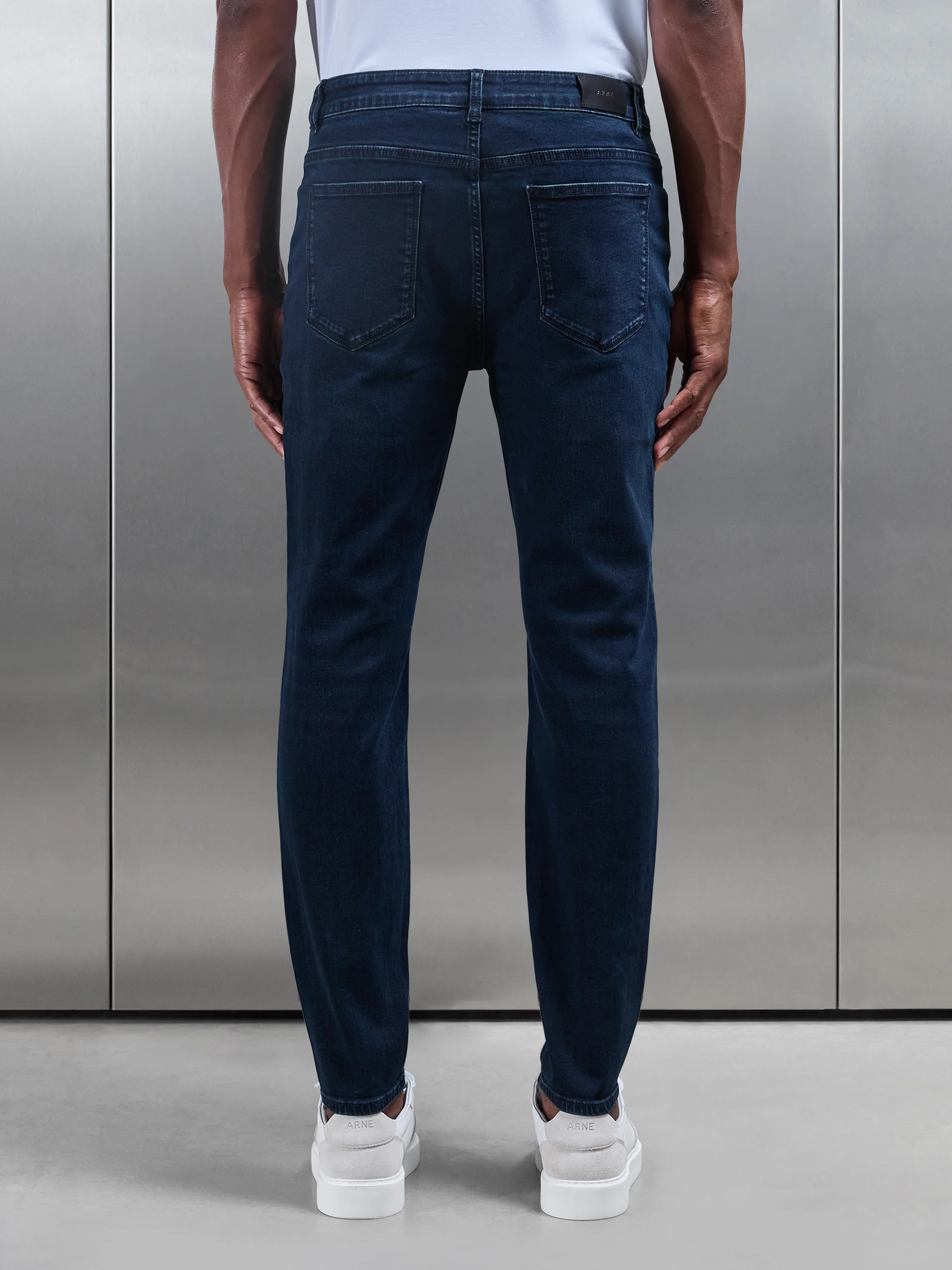 Slim Fit Denim Jeans in Navy - Image 6
