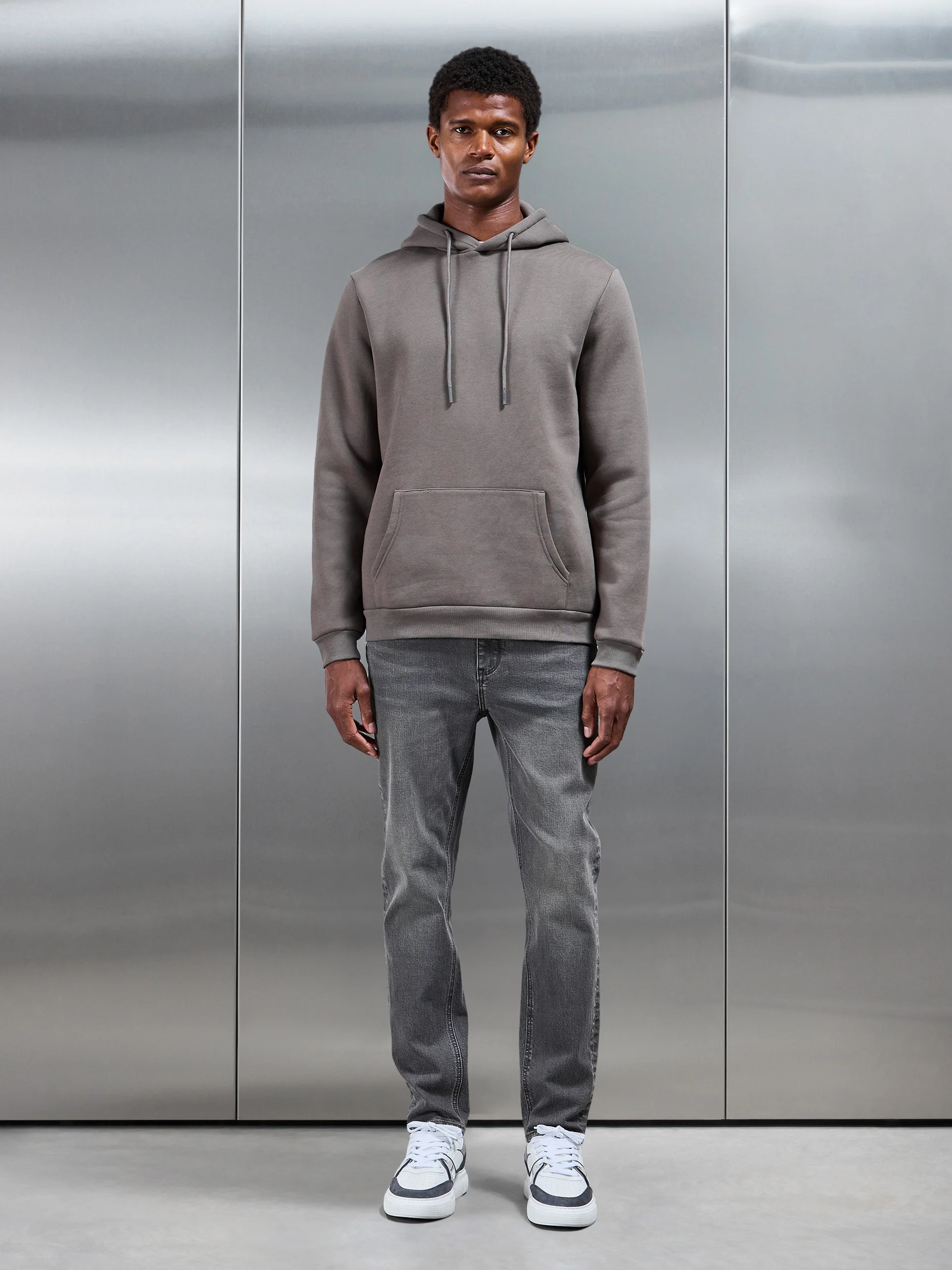 Slim Fit Denim Jeans in Slate Grey - Image 2