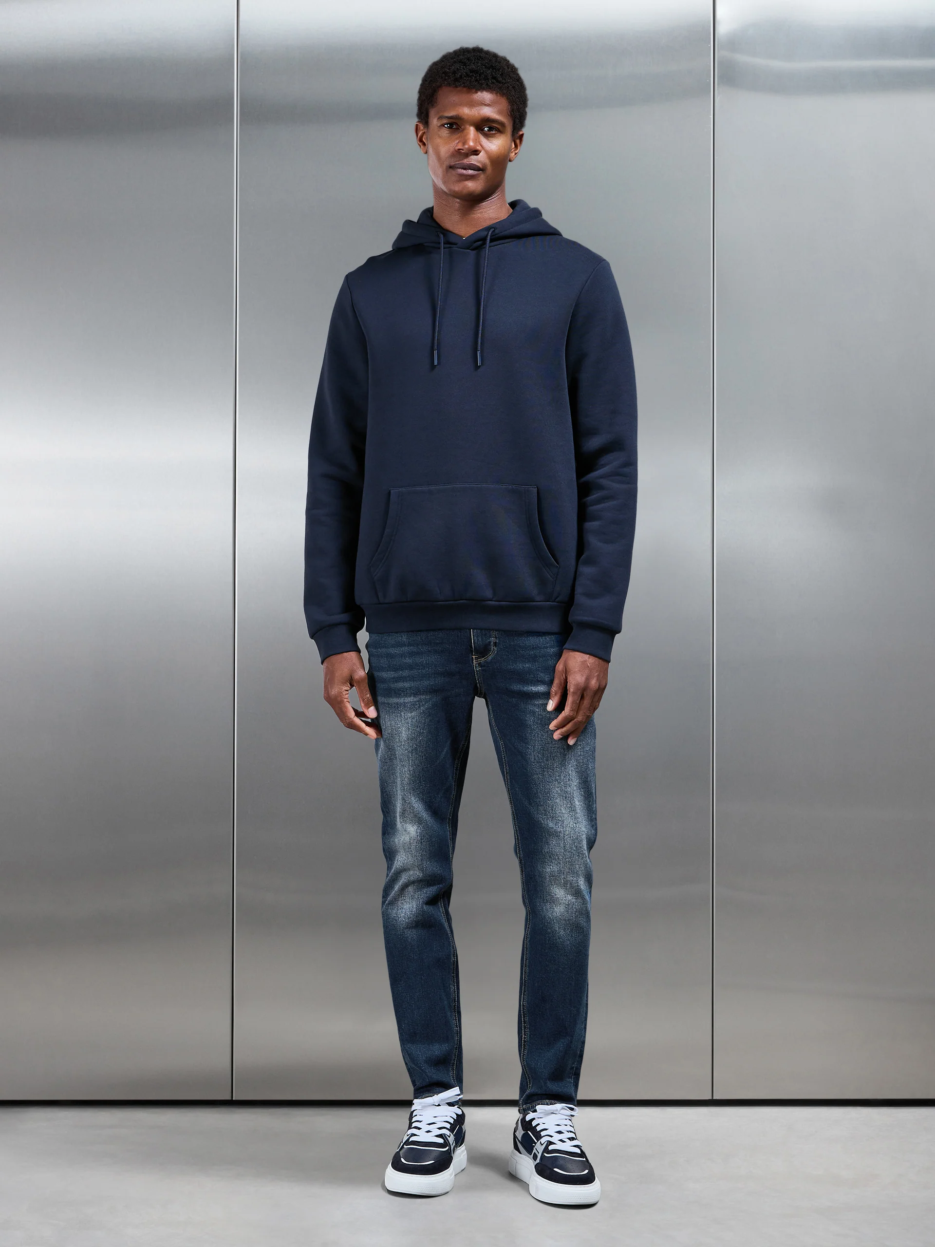 Slim Fit Denim Jeans in Vintage Blue - Image 2