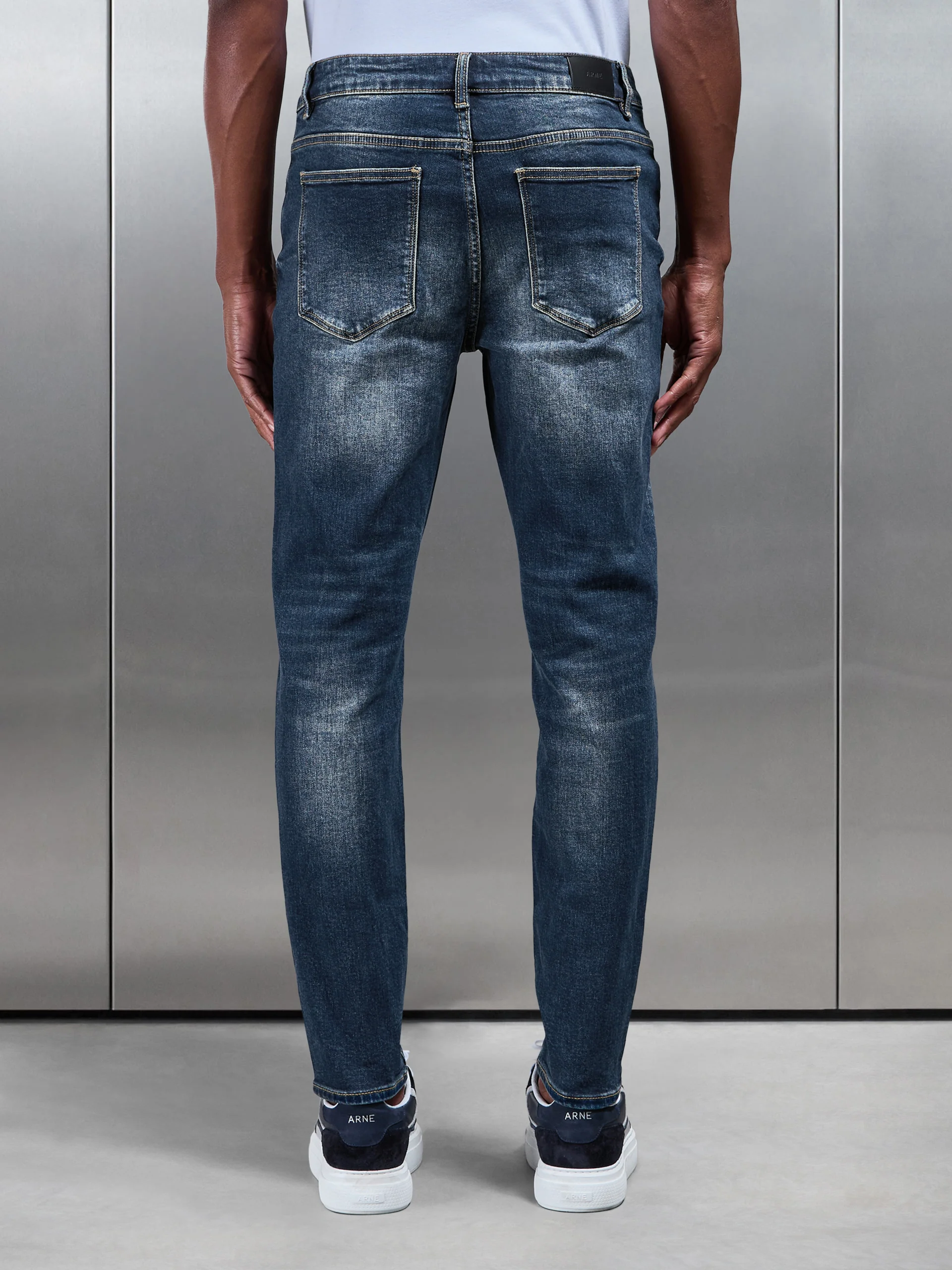 Slim Fit Denim Jeans in Vintage Blue - Image 3