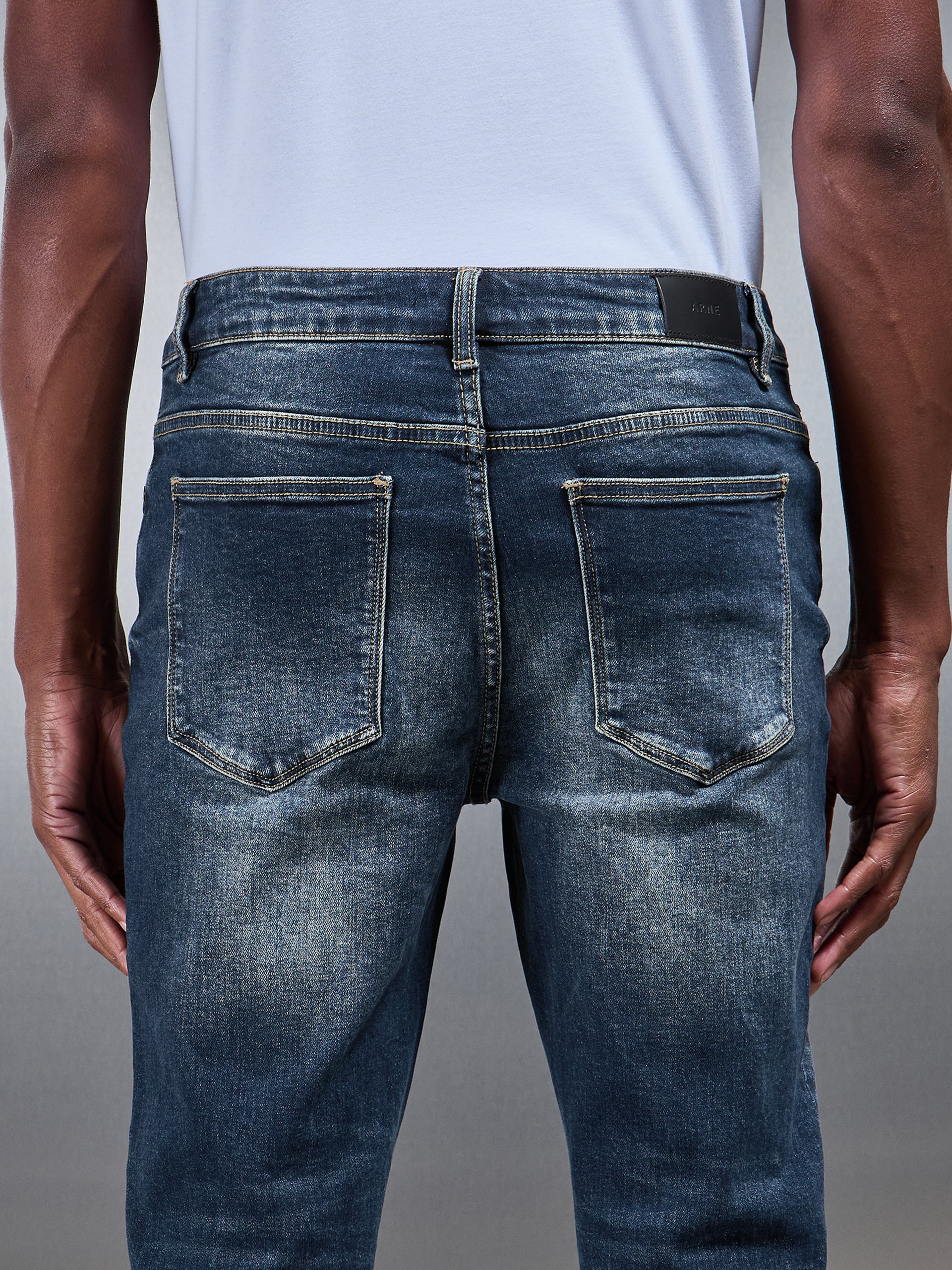 Slim Fit Denim Jeans in Vintage Blue - Image 4