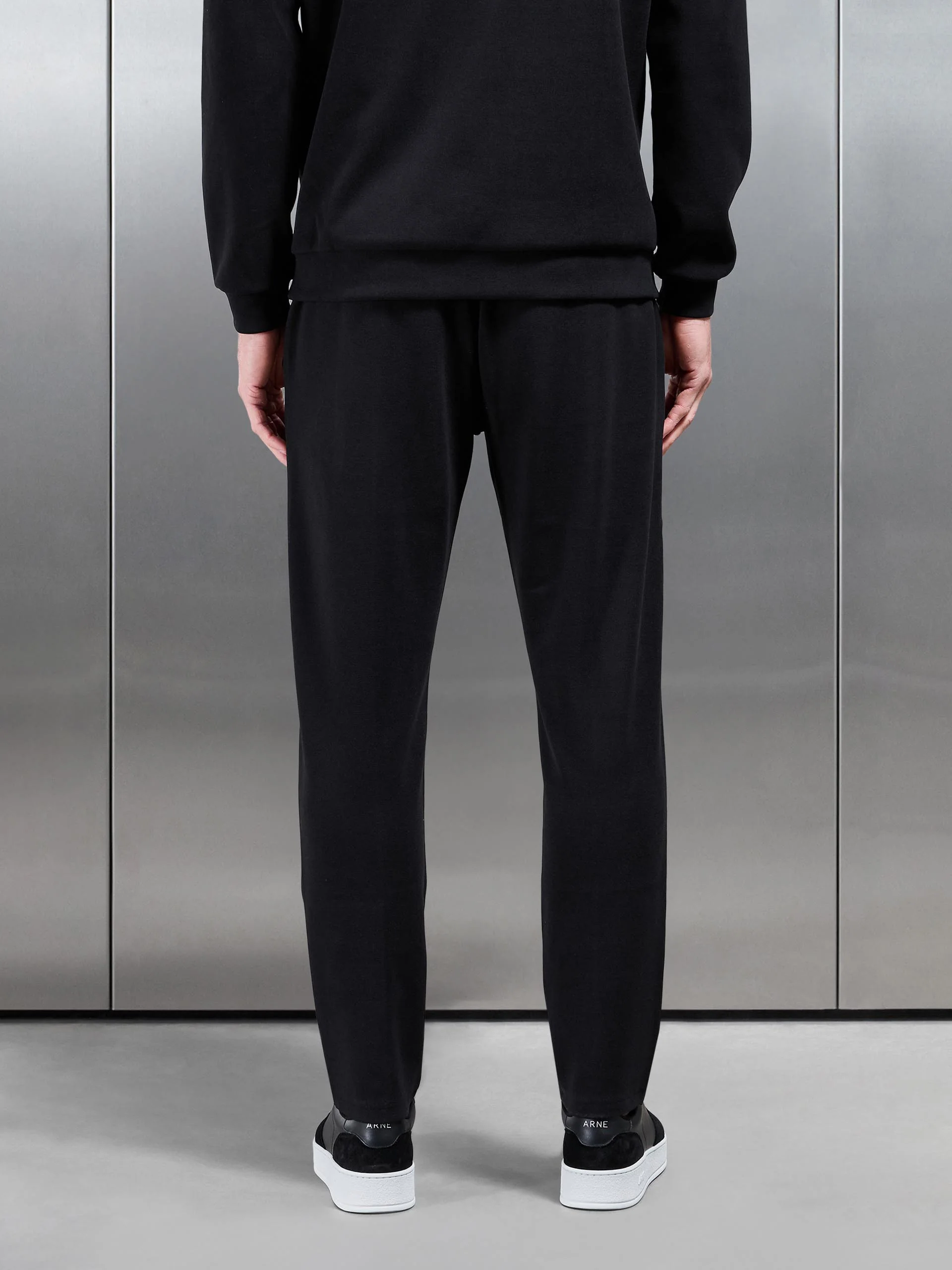 Slim Fit Knitted Jogger in Black - Image 3