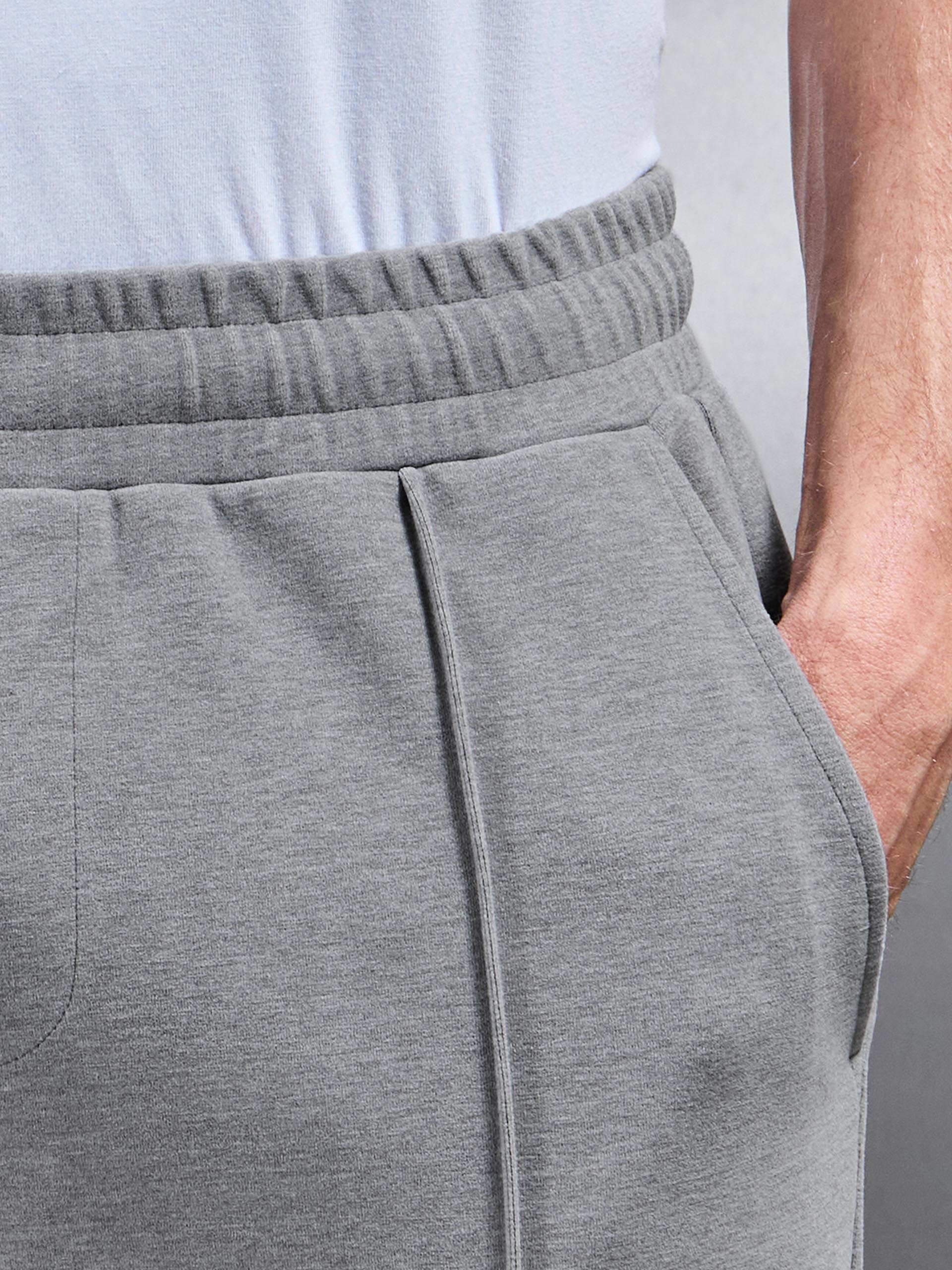 Slim Fit Knitted Jogger in Marl Grey - Image 5