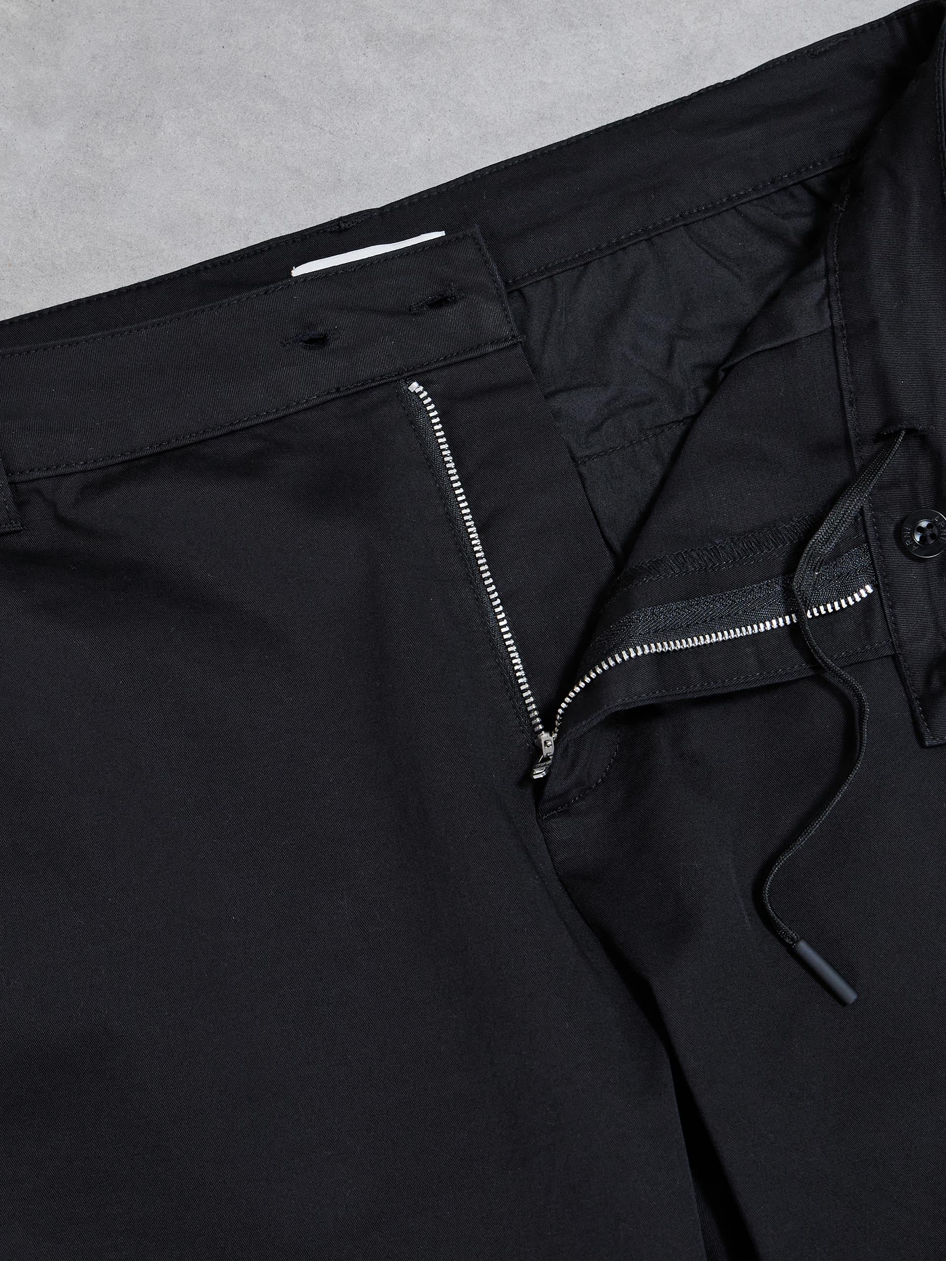 Slim Fit Tailored Chino Trouser in Black - Image 7