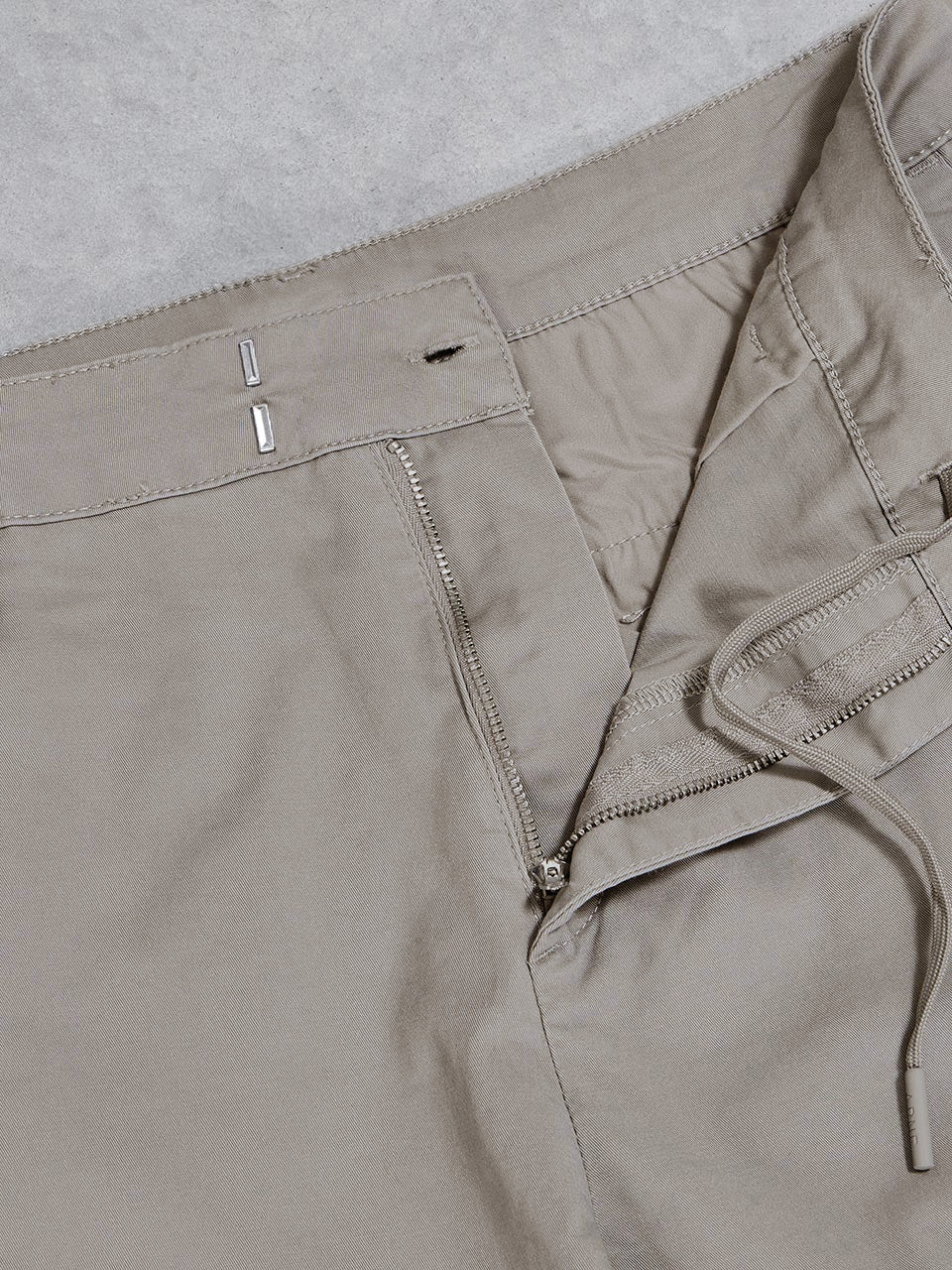 Slim Fit Tailored Chino Trouser in Stone - Image 8