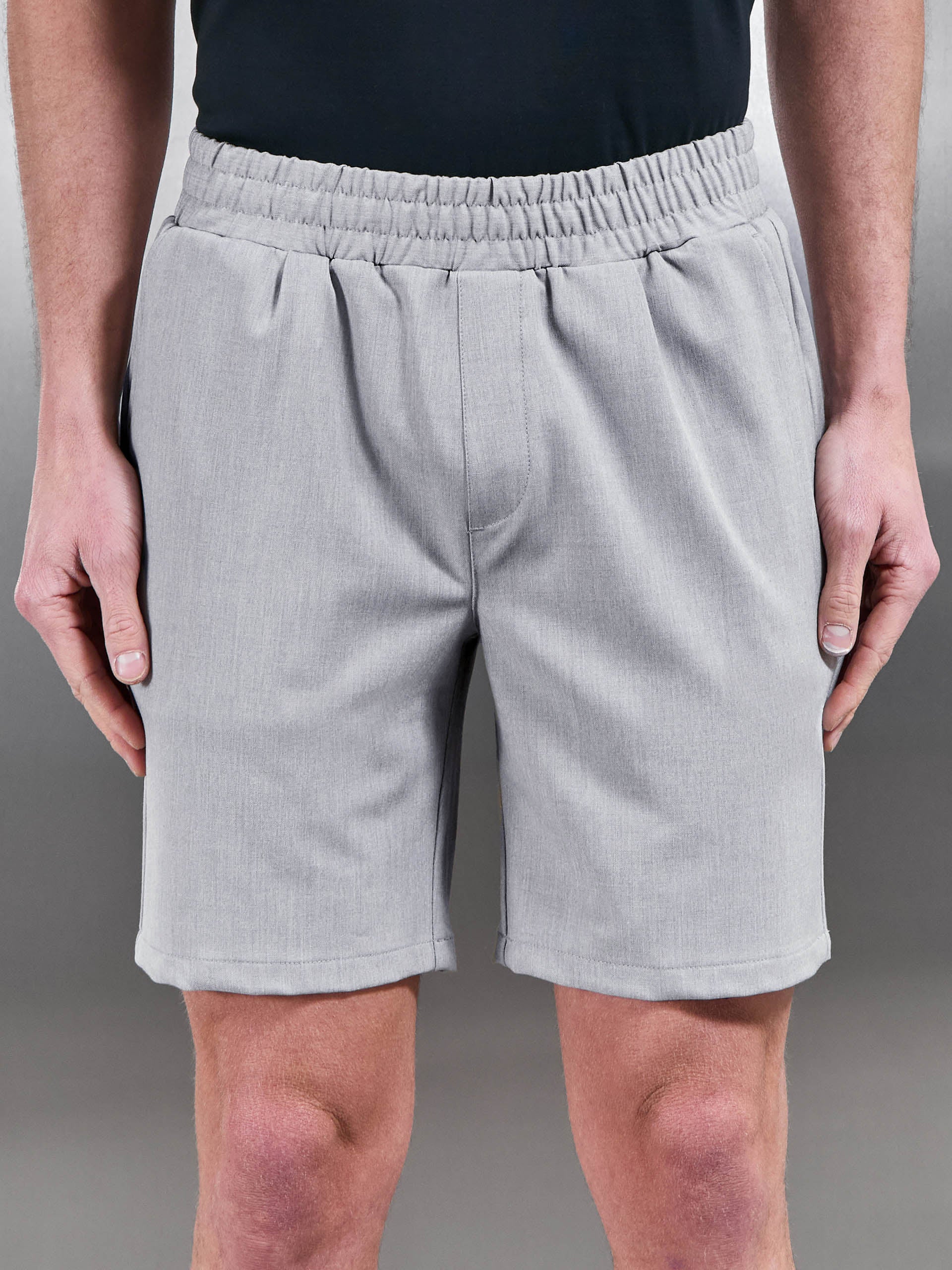 Smart Drawstring Tailored Short in Stone - Image 4