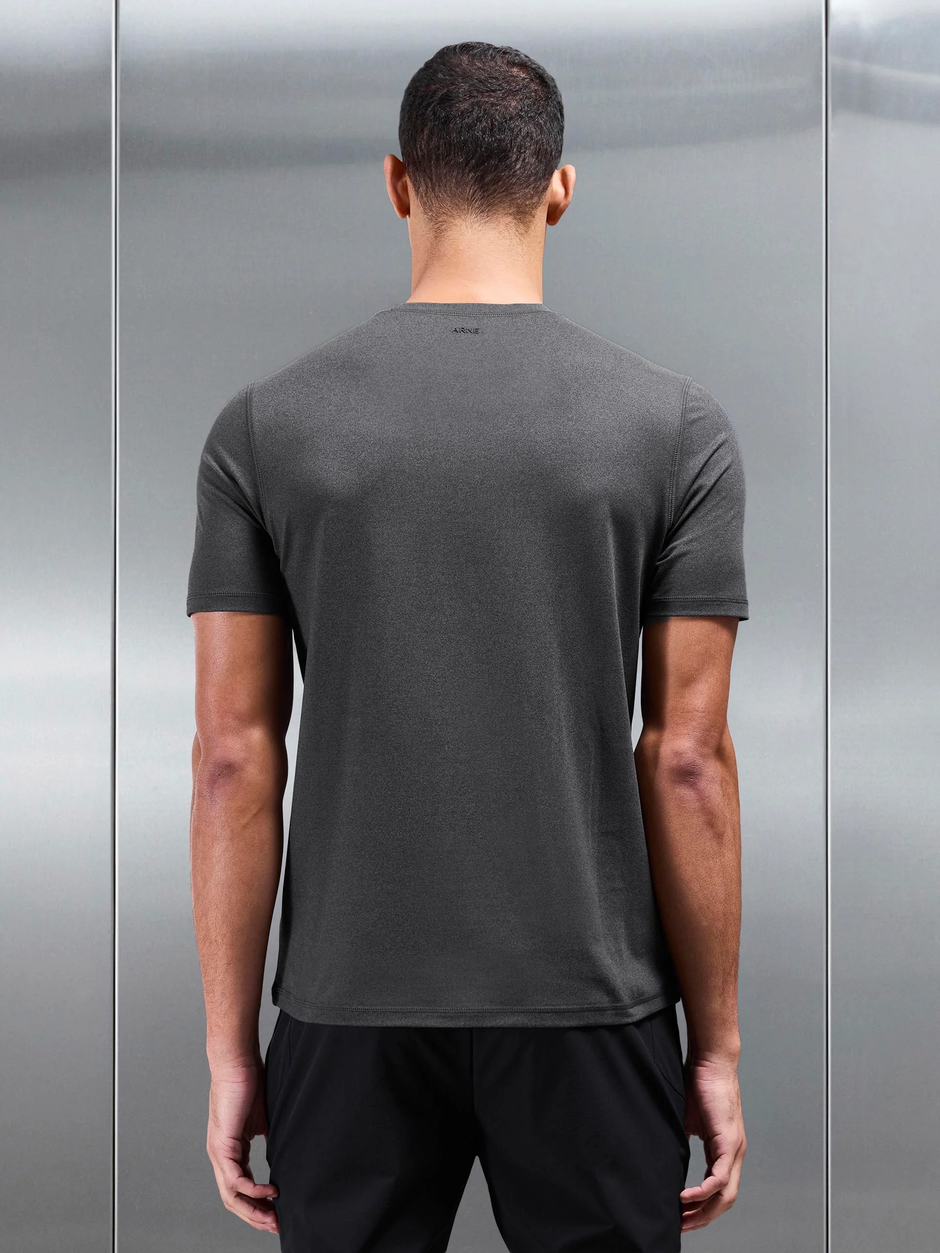 Soft Jersey Motion T-Shirt in Charcoal - Image 5