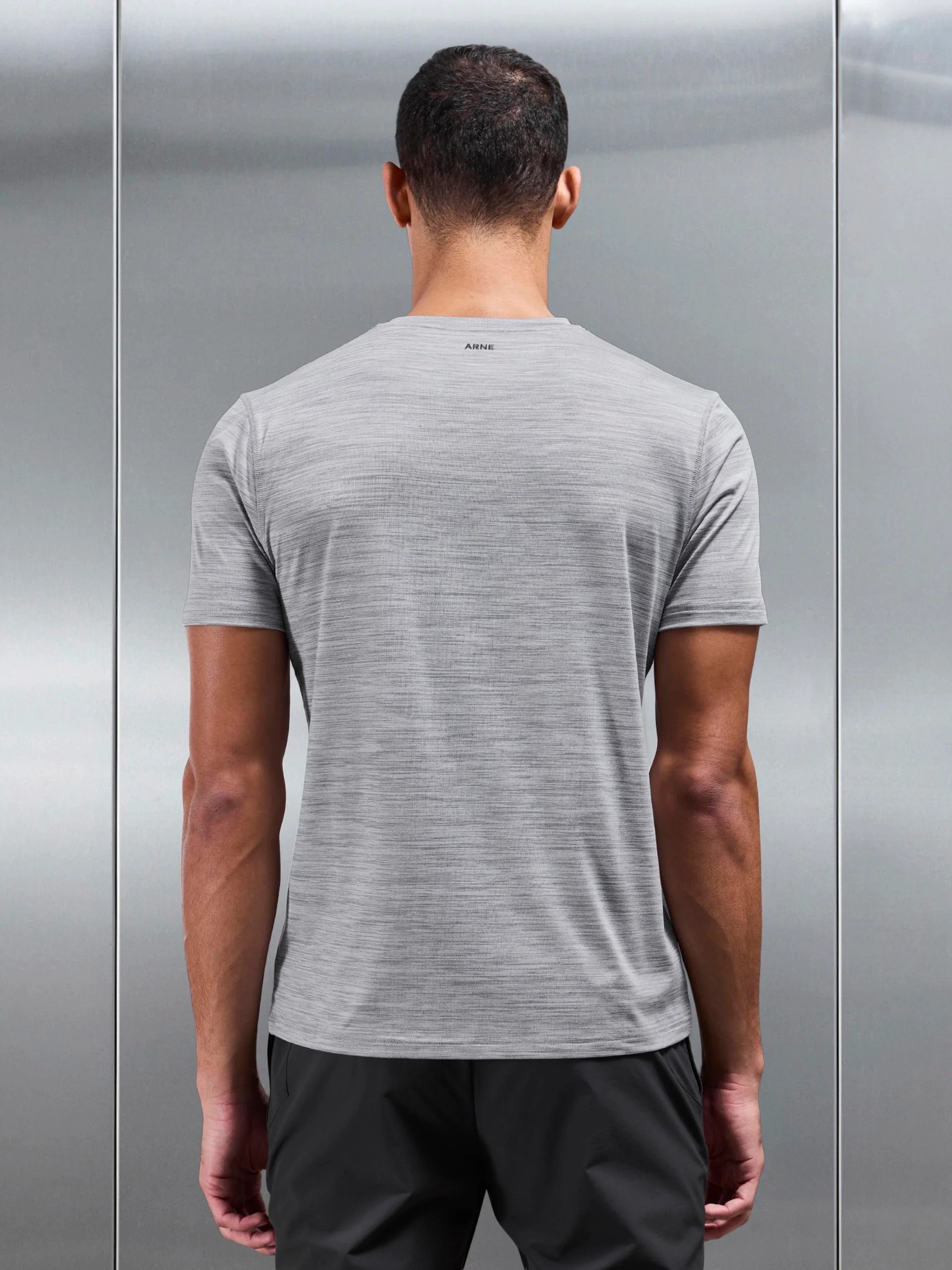 Space Dye Performance T-Shirt in Grey - Image 5