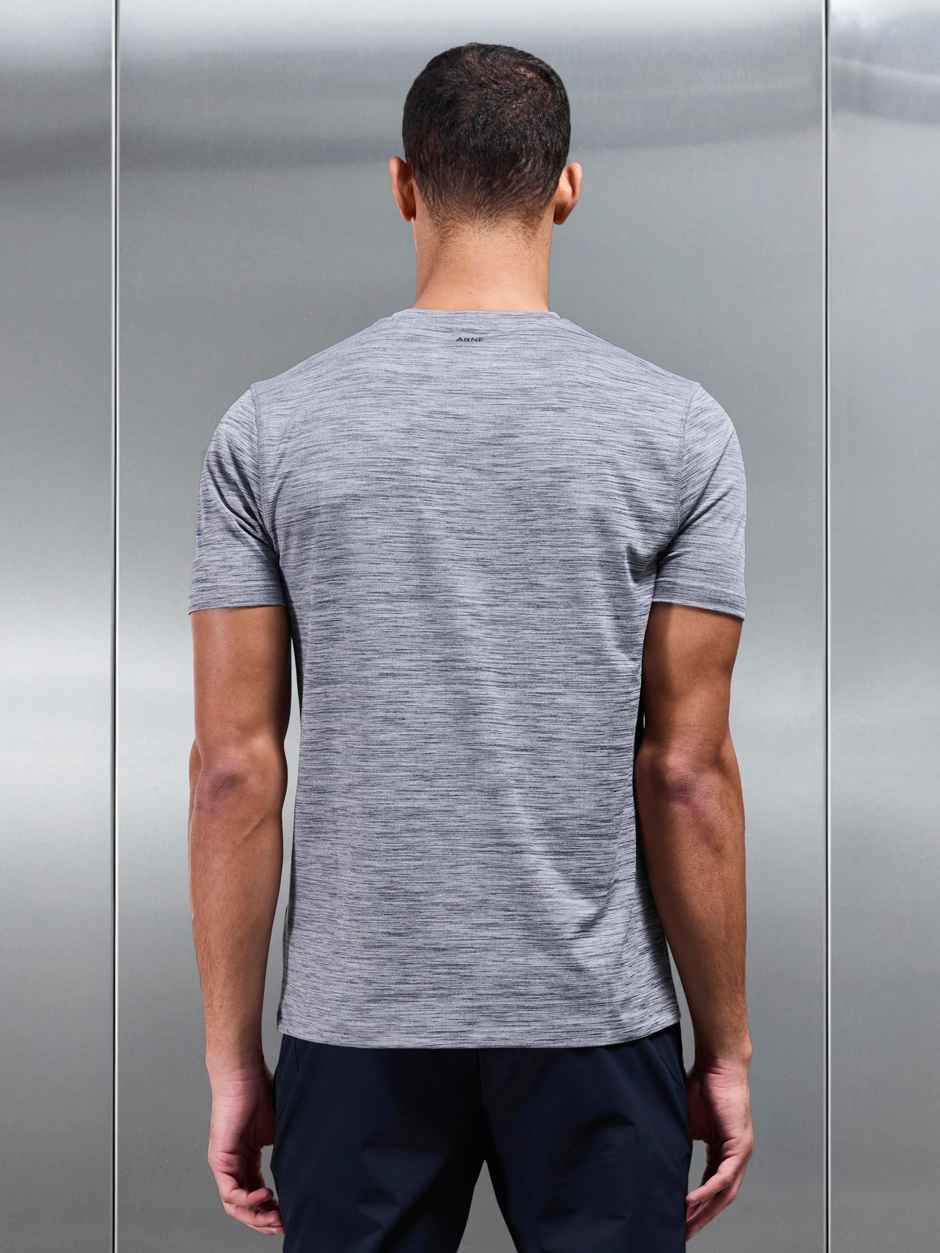 Space Dye Performance T-Shirt in Navy - Image 5
