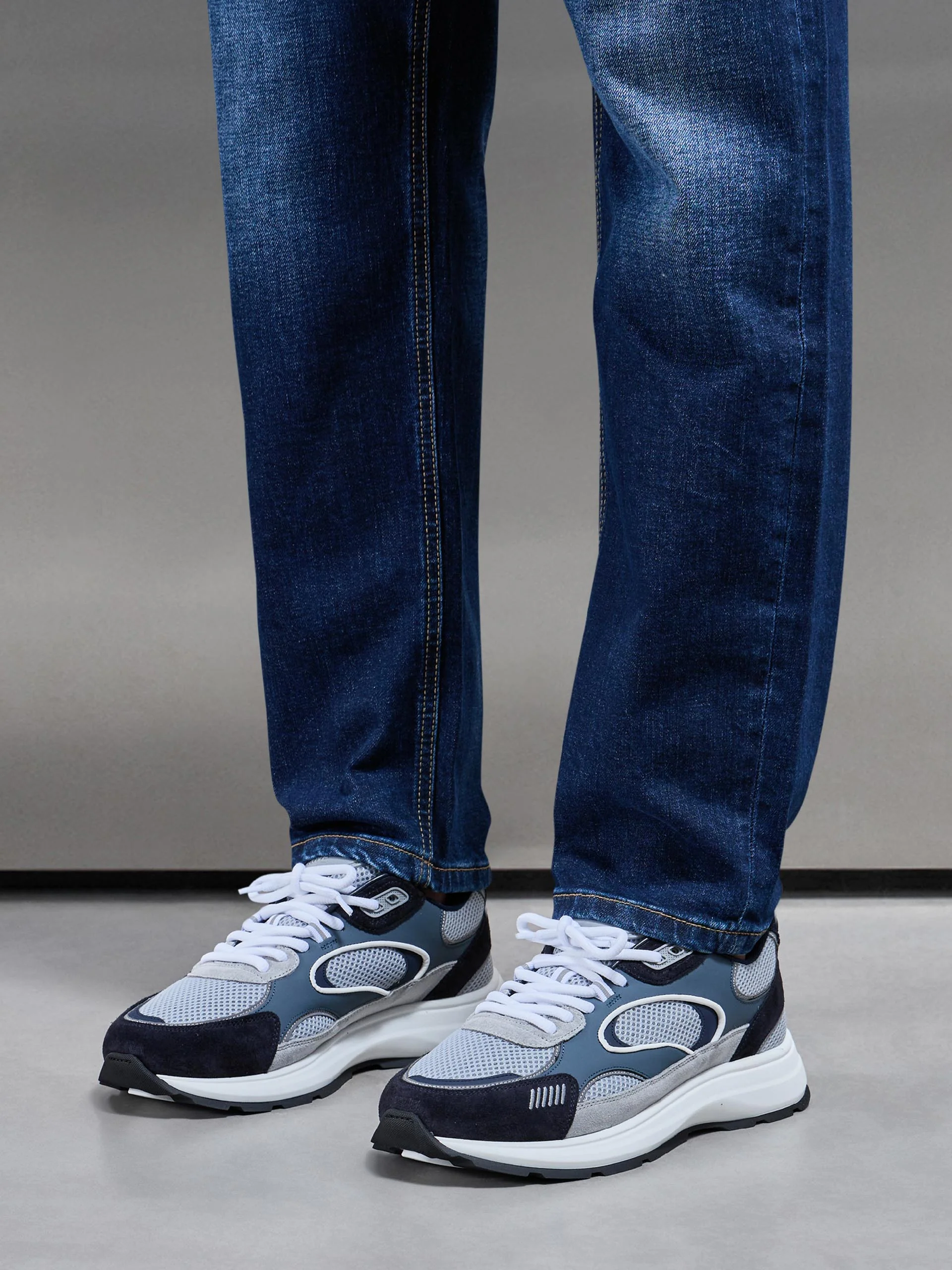 Straight Leg Denim Jeans in Dark Wash - Image 7