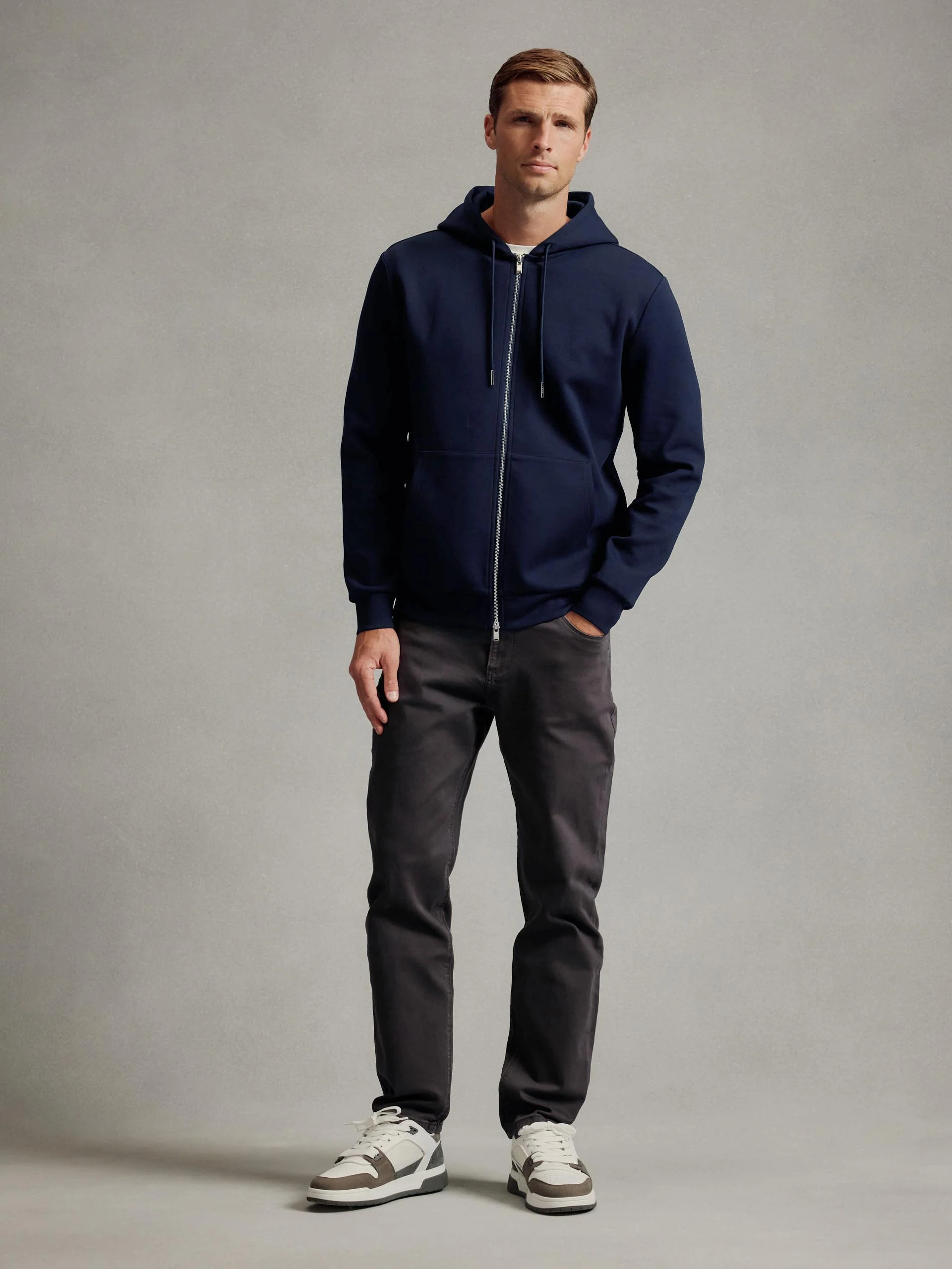 Straight Leg Denim Jeans in Grey - Image 2