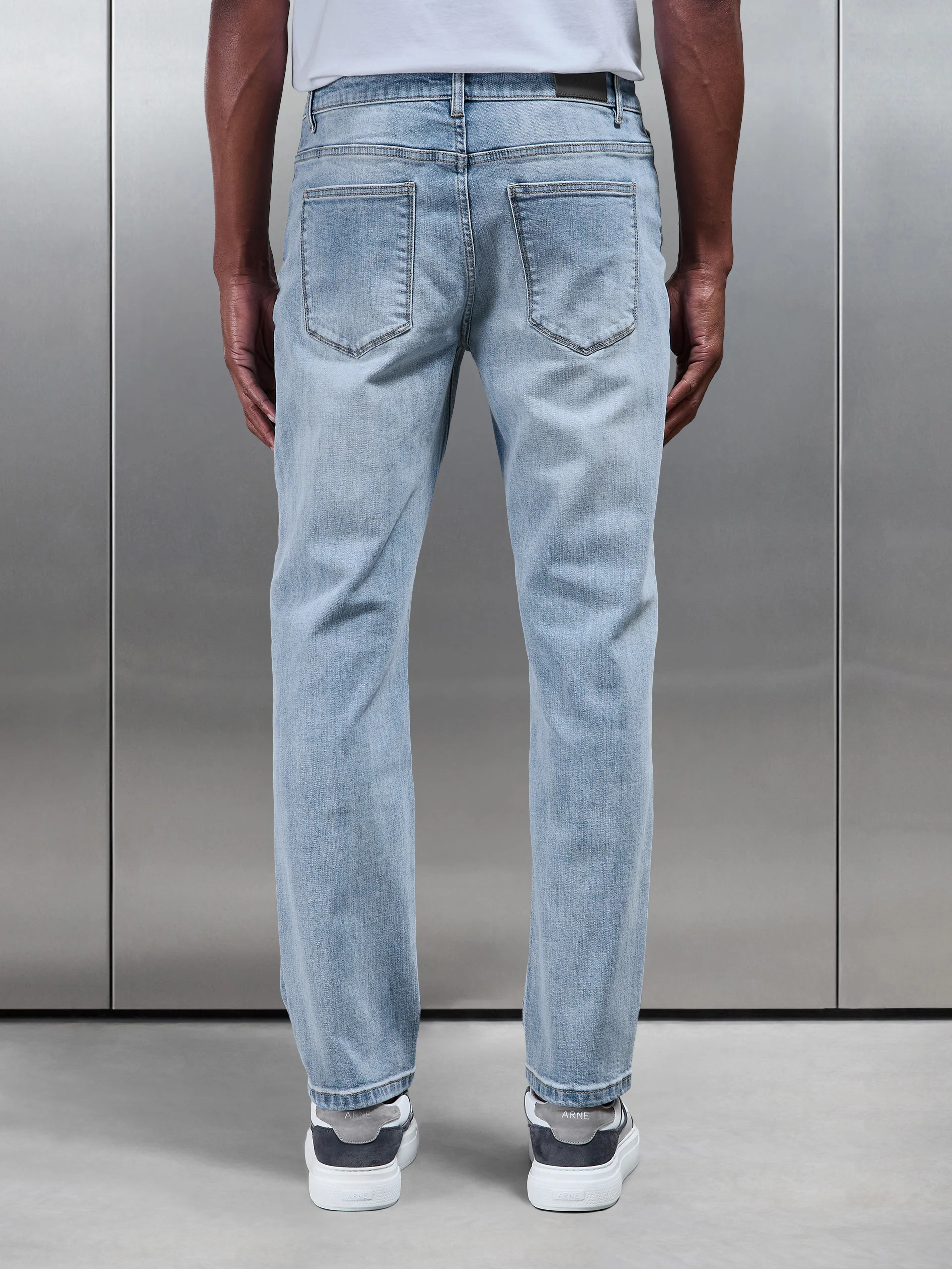 Straight Leg Denim Jeans in Light Blue - Image 3
