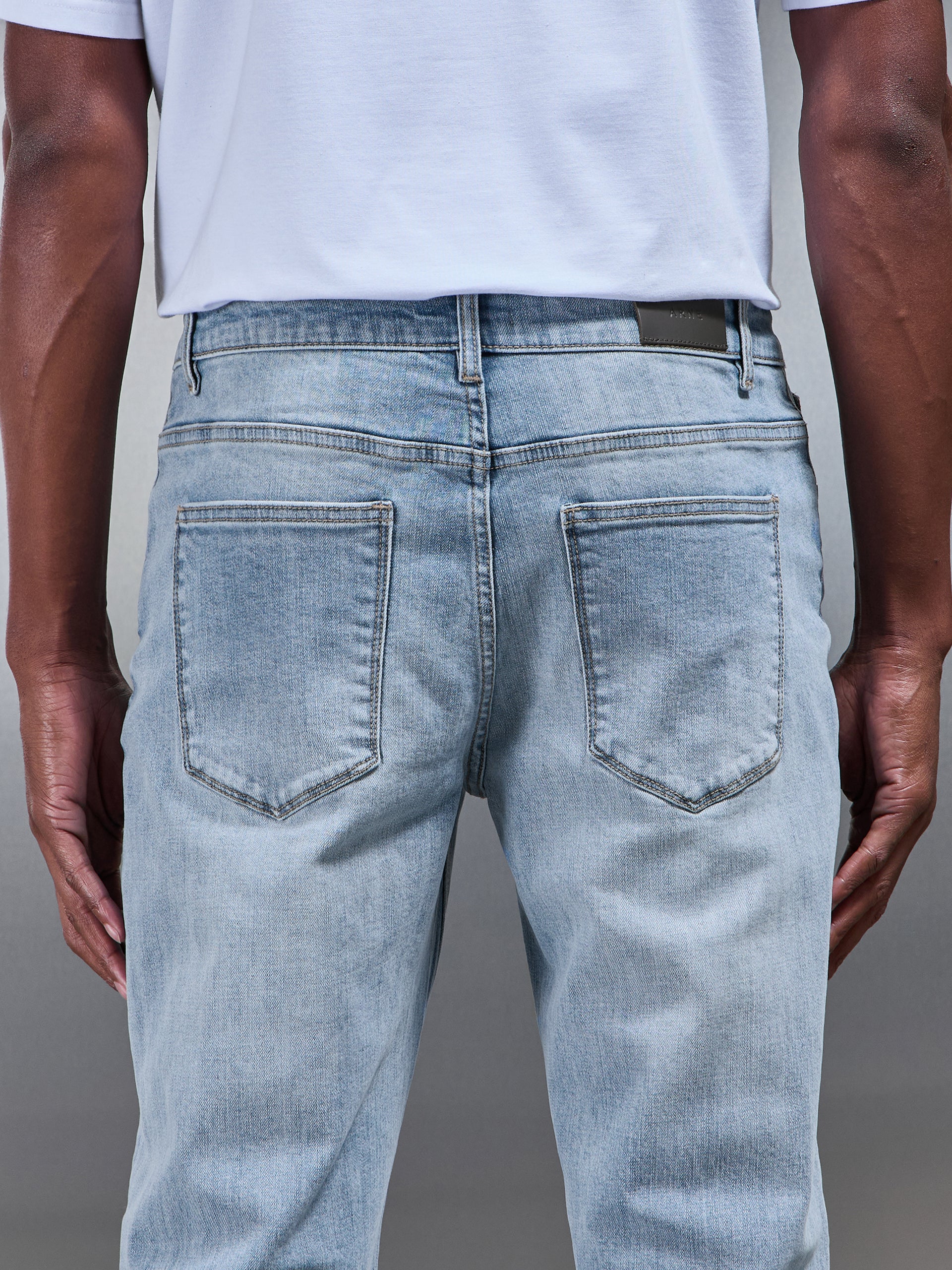 Straight Leg Denim Jeans in Light Blue - Image 6