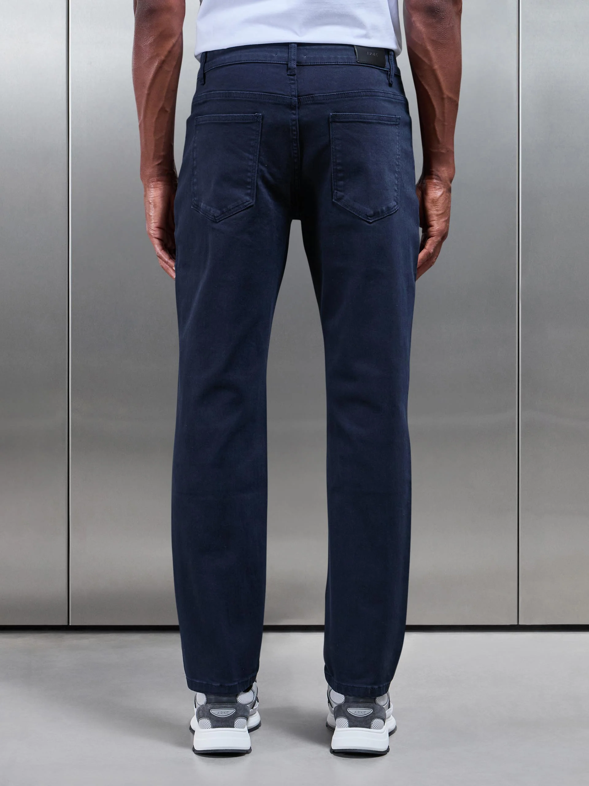Straight Leg Denim Jeans in Navy - Image 7