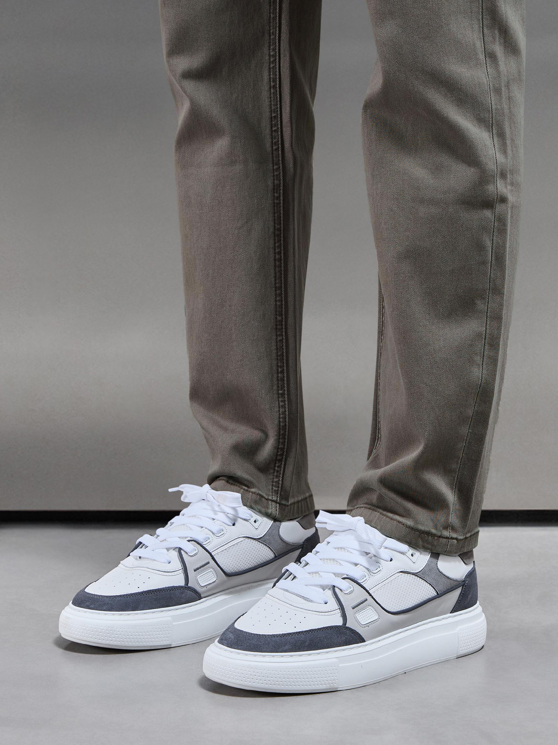 Straight Leg Denim Jeans in Olive - Image 5