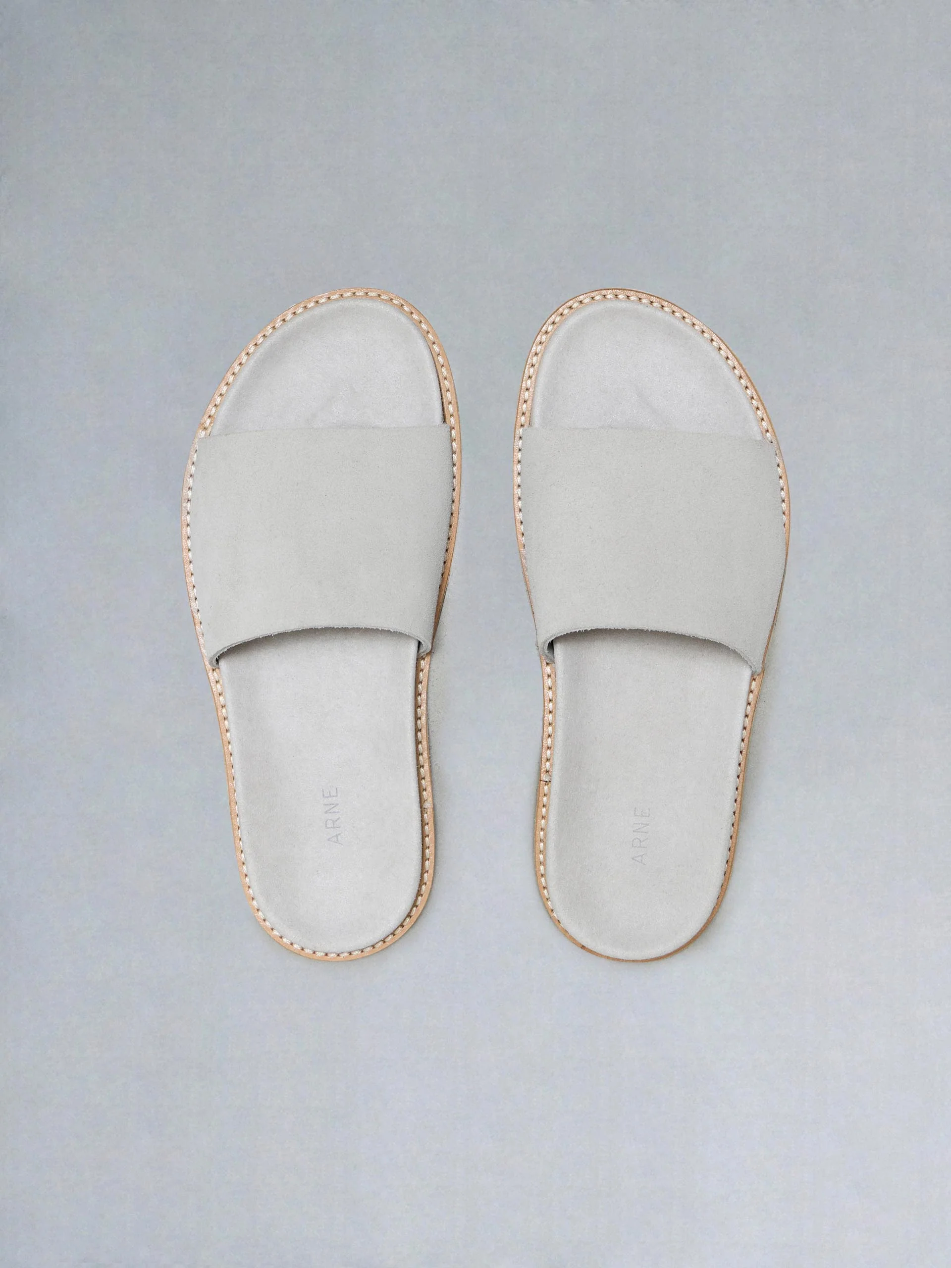 Suede Slides in Grey - Image 5