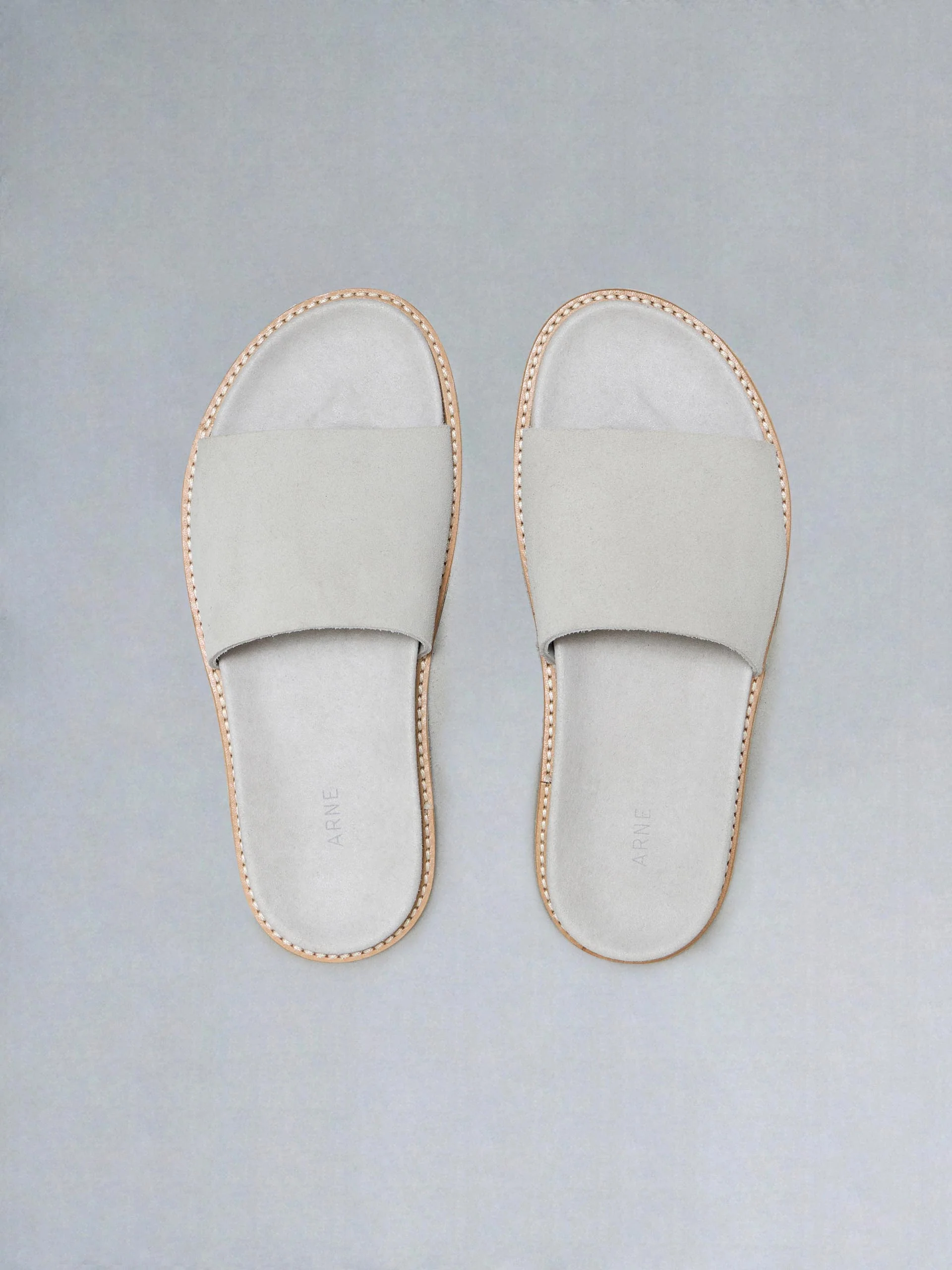 Suede Slides in Stone - Image 5