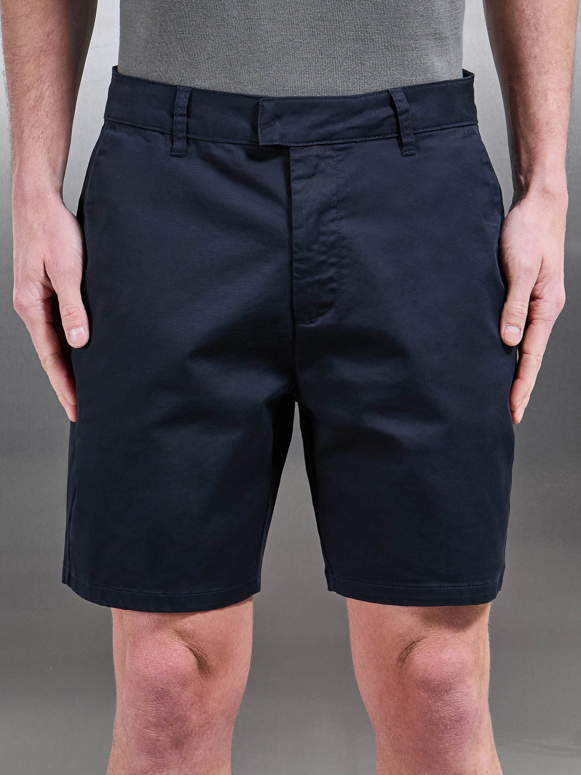 Tailored Chino Short in Navy - Image 4