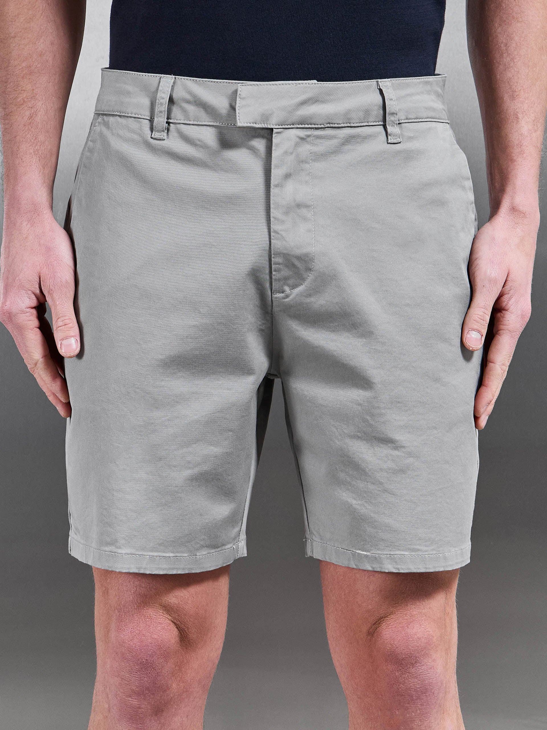 Tailored Chino Short in Stone - Image 4
