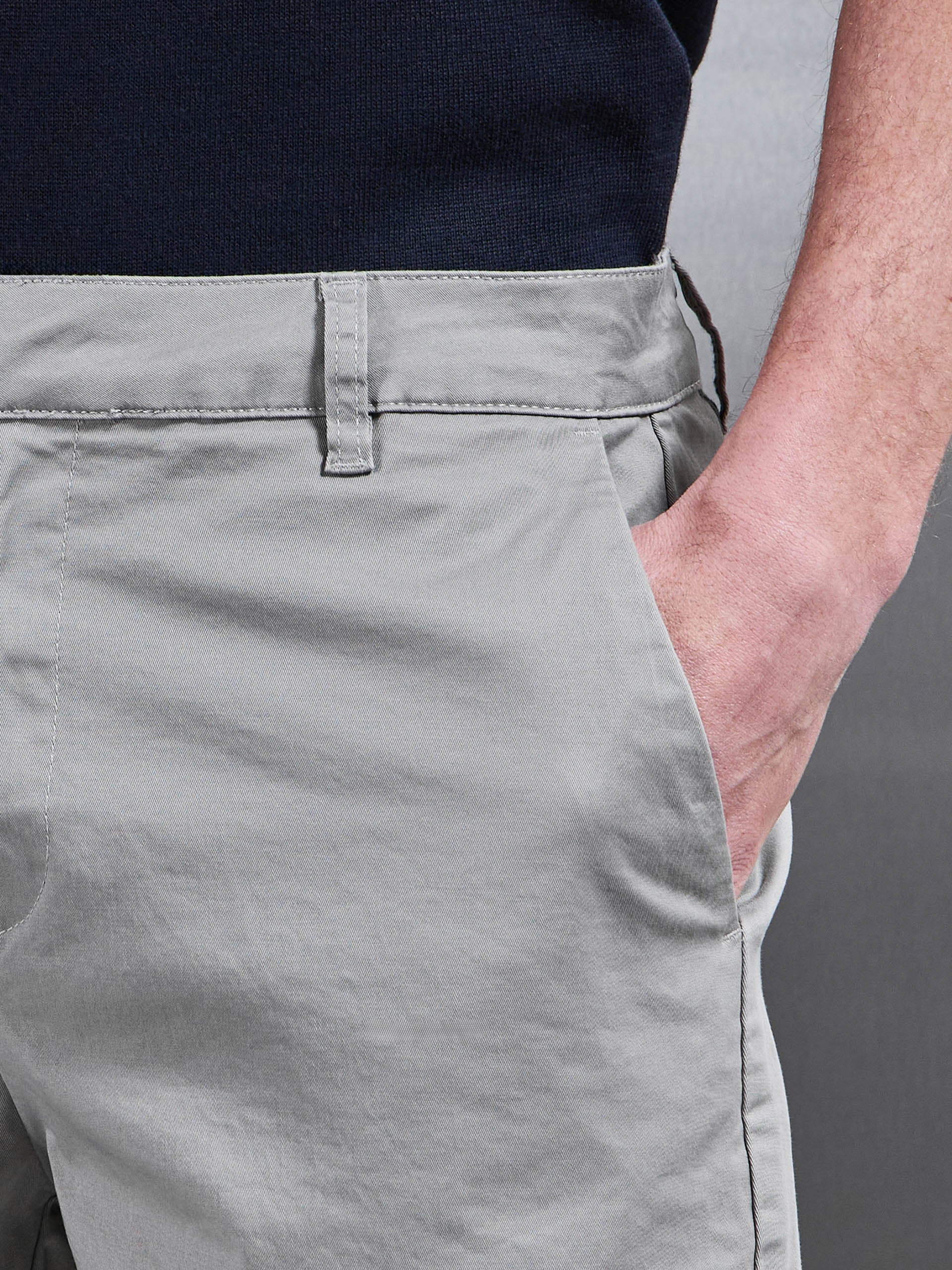 Tailored Chino Short in Stone - Image 5