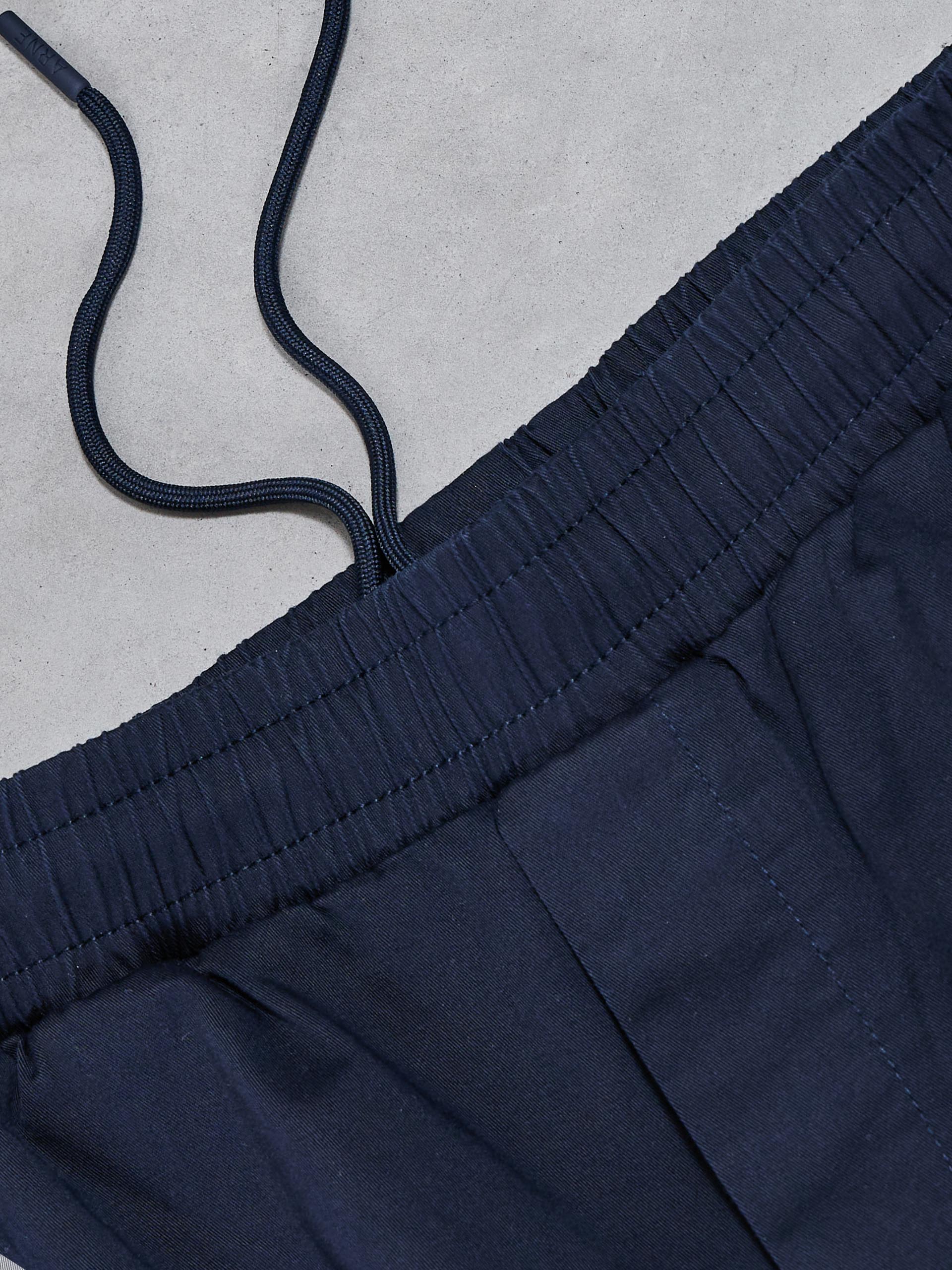 Tailored Drawstring Chino Trouser in Navy - Image 7