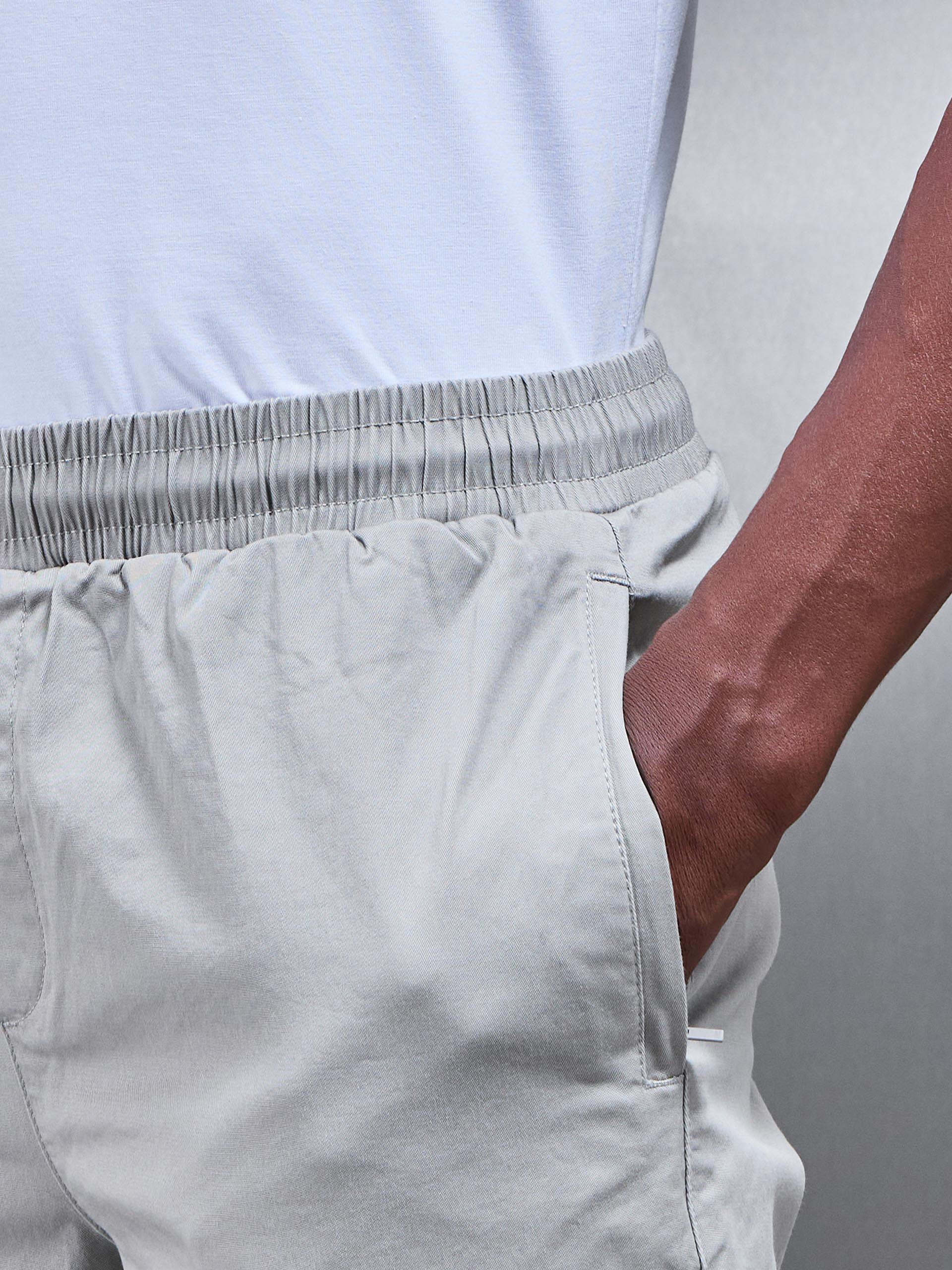 Tailored Drawstring Chino Trouser in Stone - Image 5