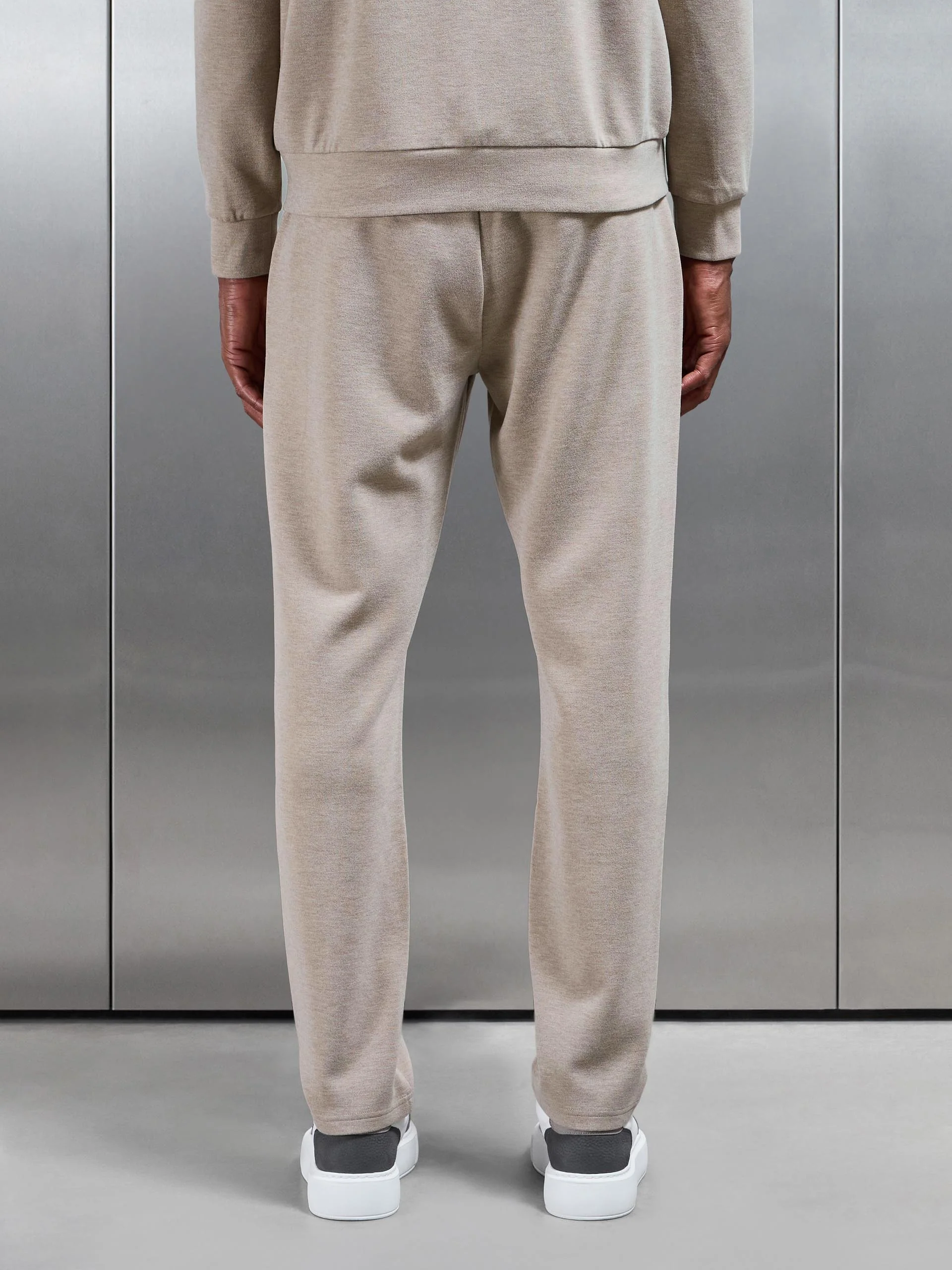 Tailored Knitted Jogger in Stone - Image 3