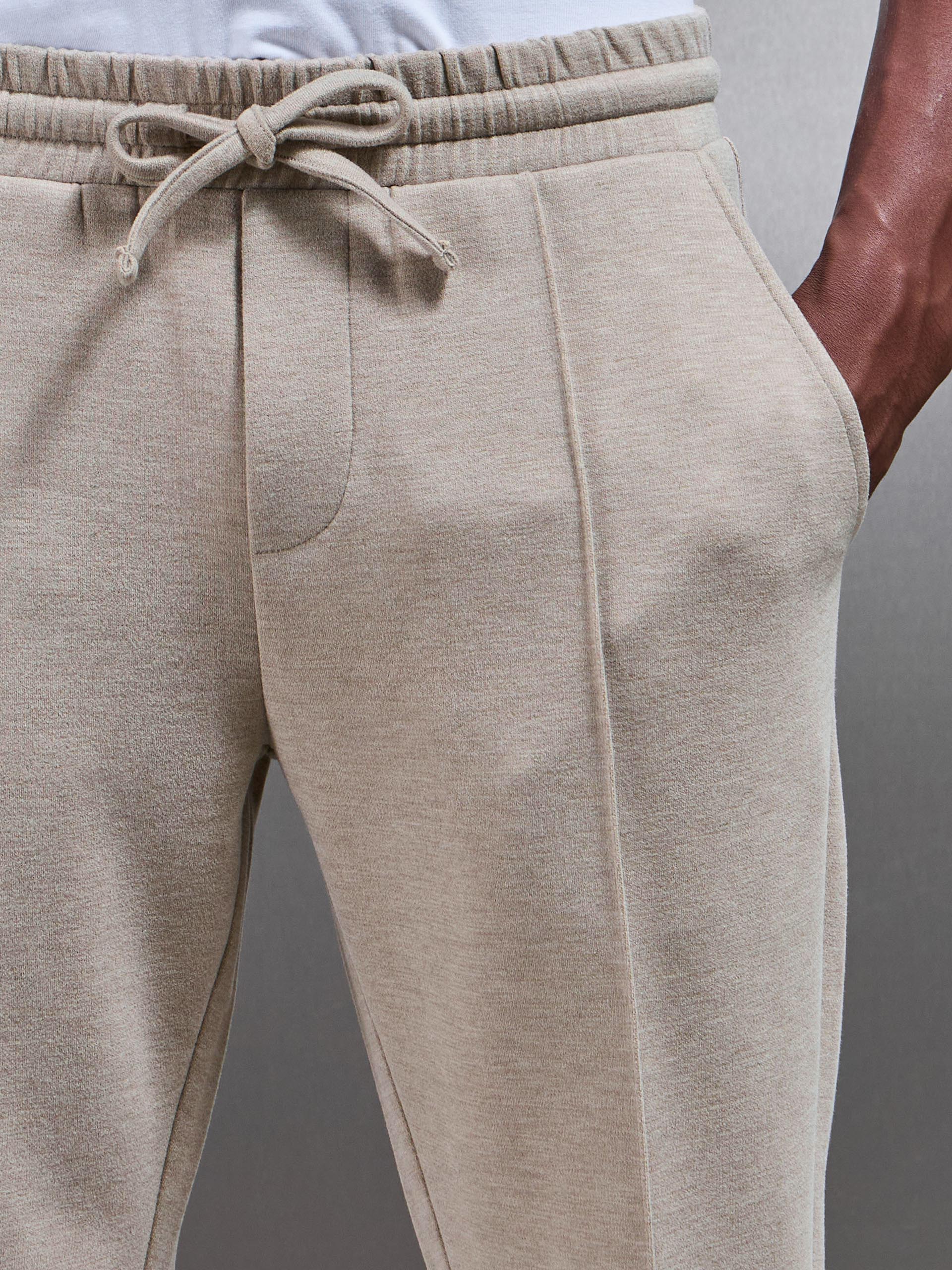 Tailored Knitted Jogger in Stone - Image 4