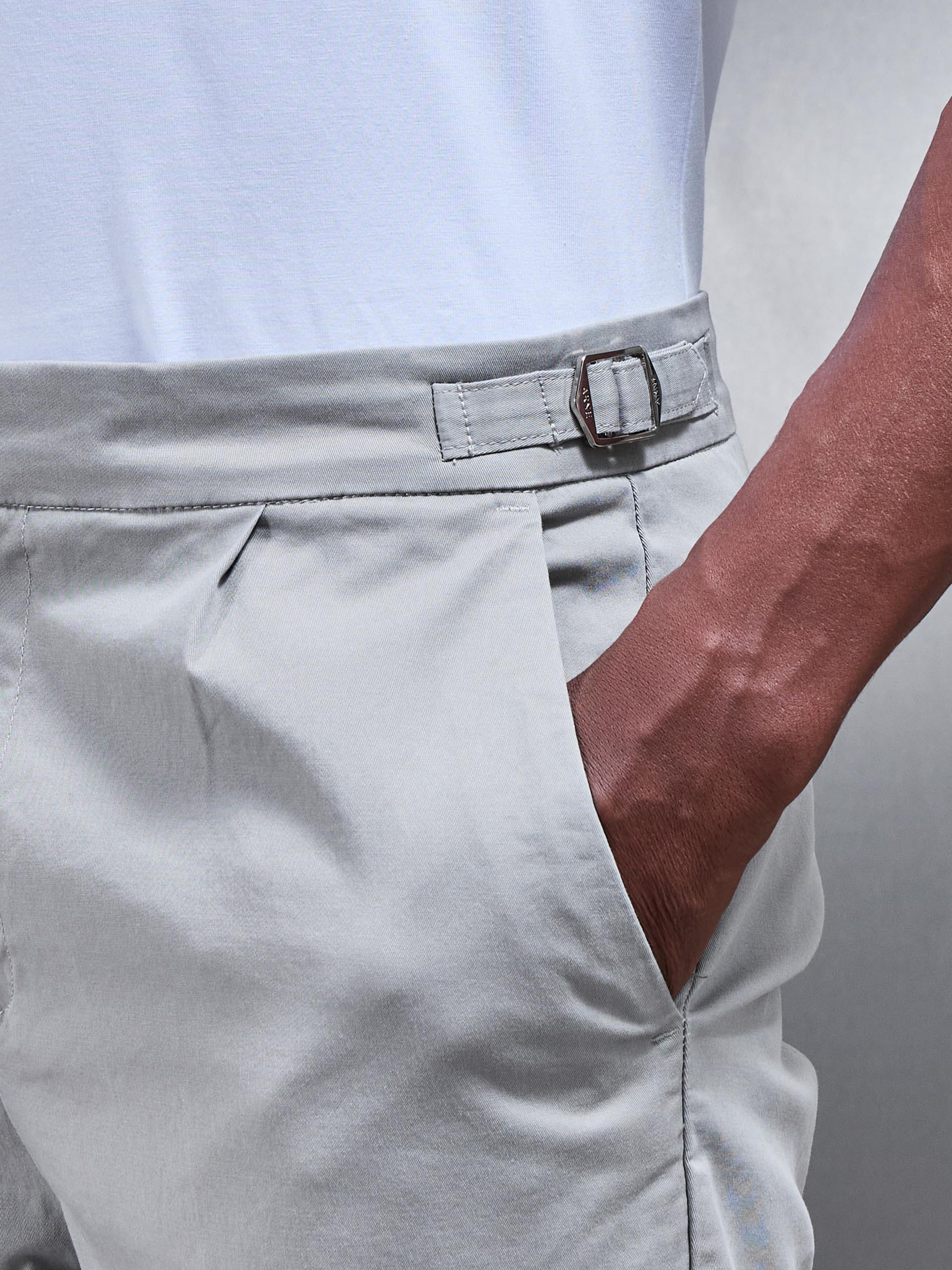 Tailored Side Adjuster Chino Trouser in Stone - Image 5