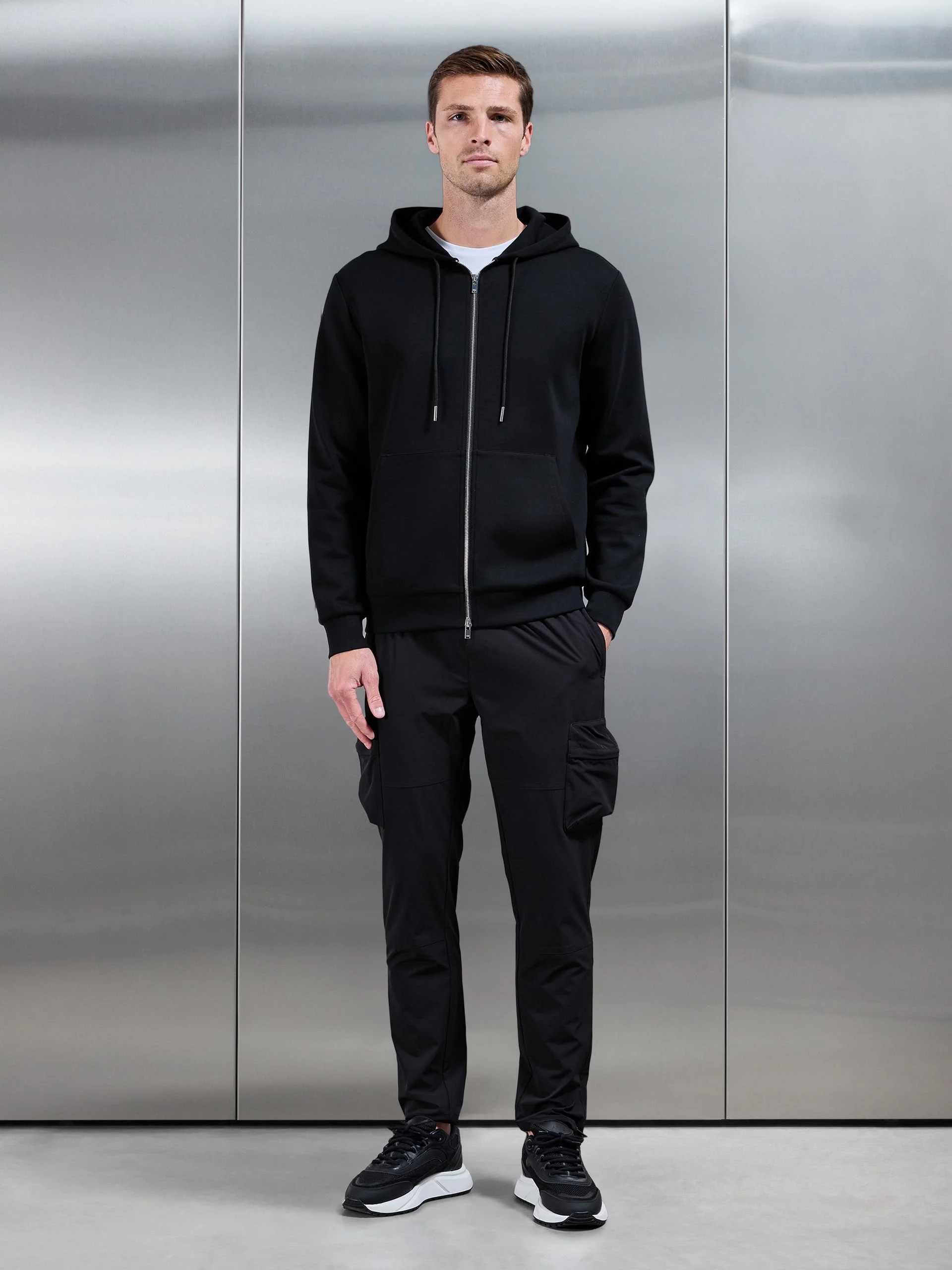 Technical 3D Cargo Pant in Black - Image 2