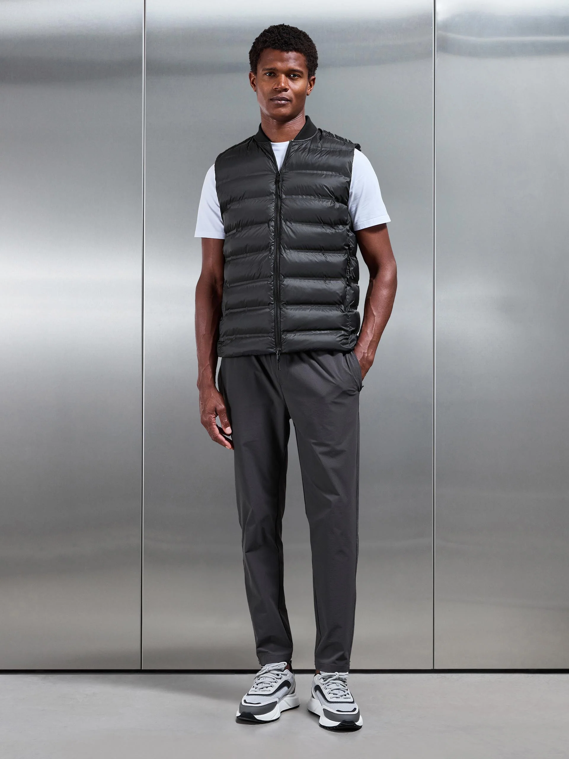 Technical Bomber Gilet in Black - Image 3