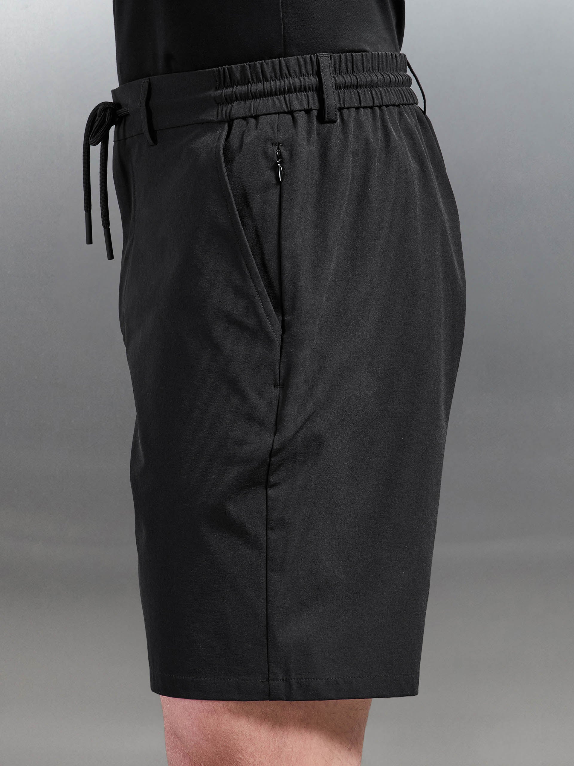 Technical Stretch Chino Short in Black - Image 6