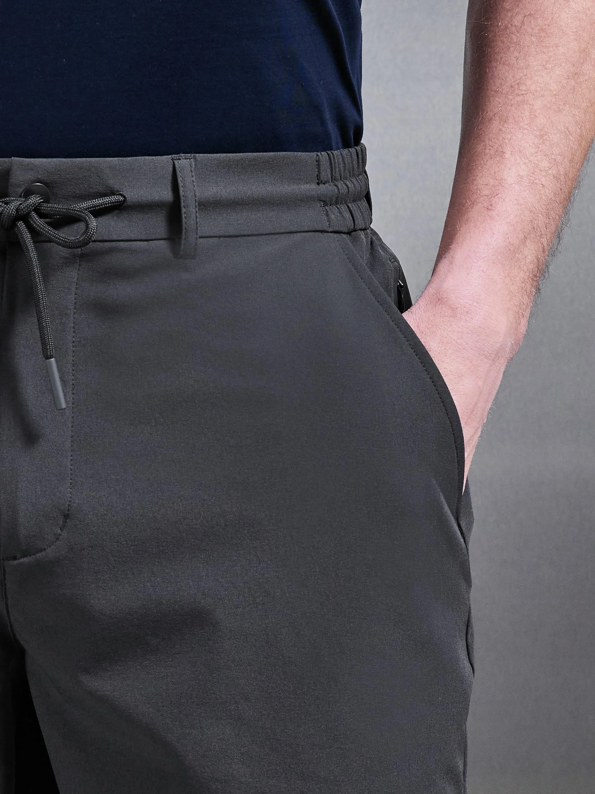 Technical Stretch Chino Short in Grey - Image 5