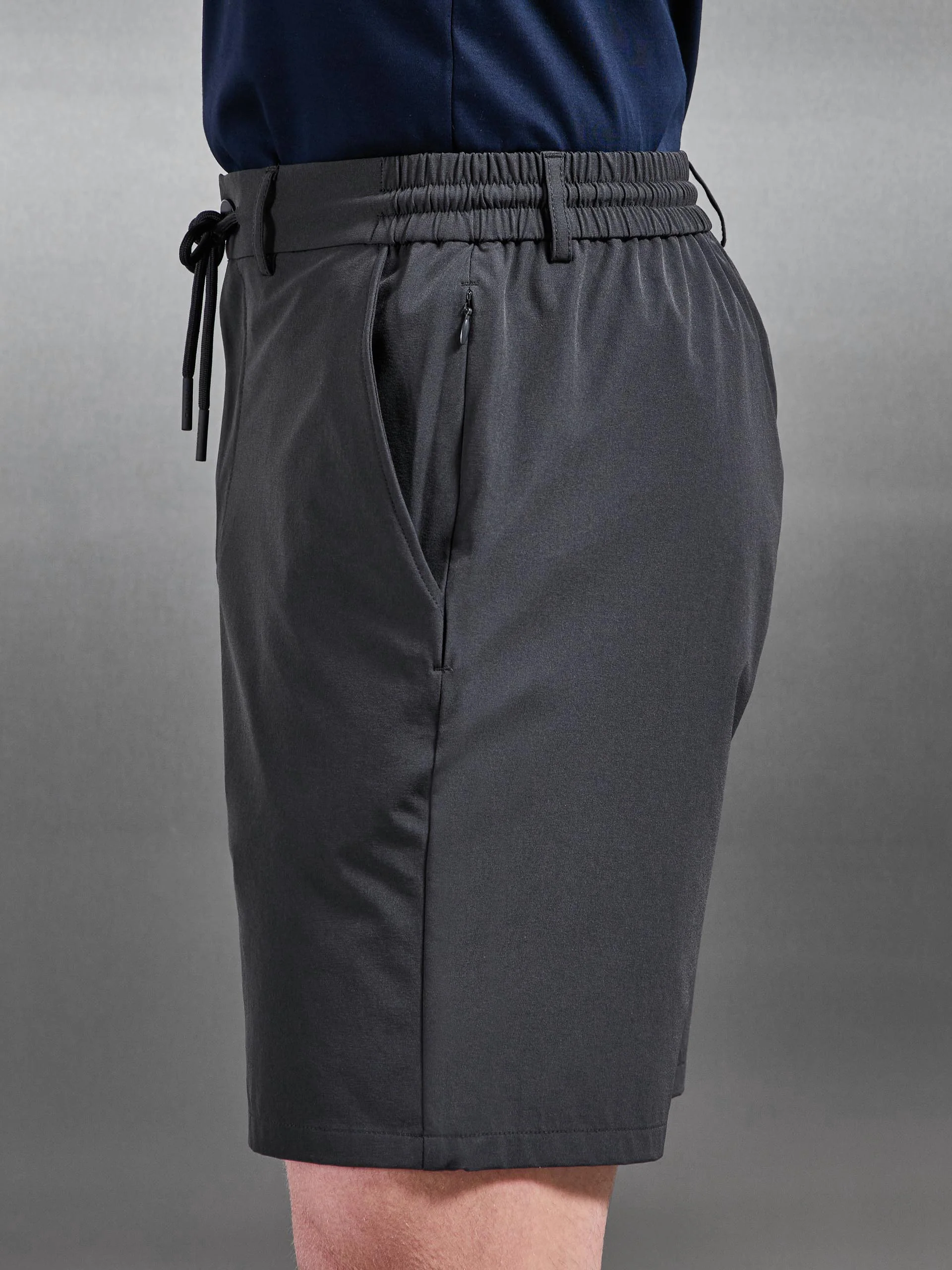 Technical Stretch Chino Short in Grey - Image 6