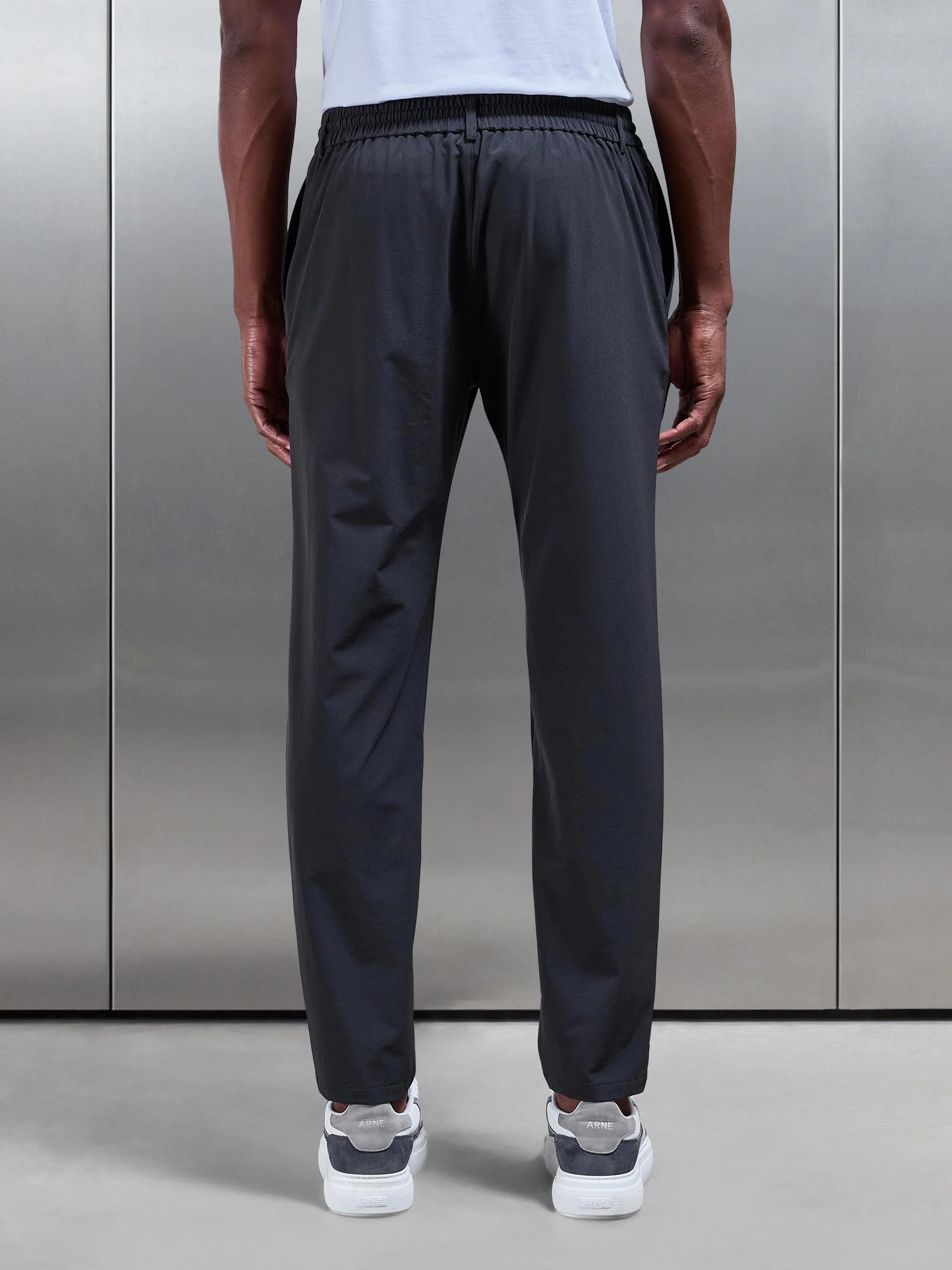 Technical Stretch Chino Trouser in Grey - Image 3
