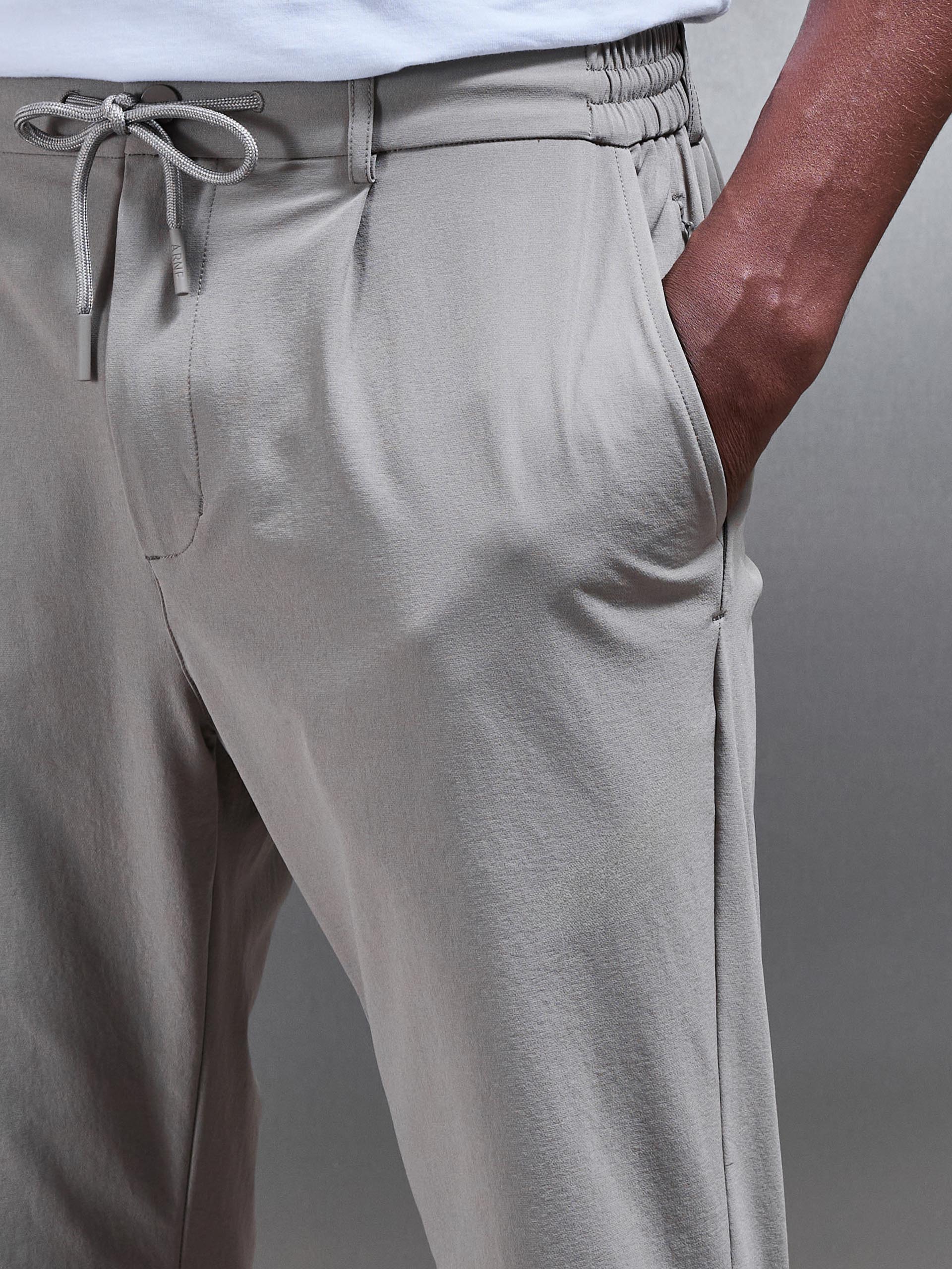 Technical Stretch Chino Trouser in Taupe - Image 6