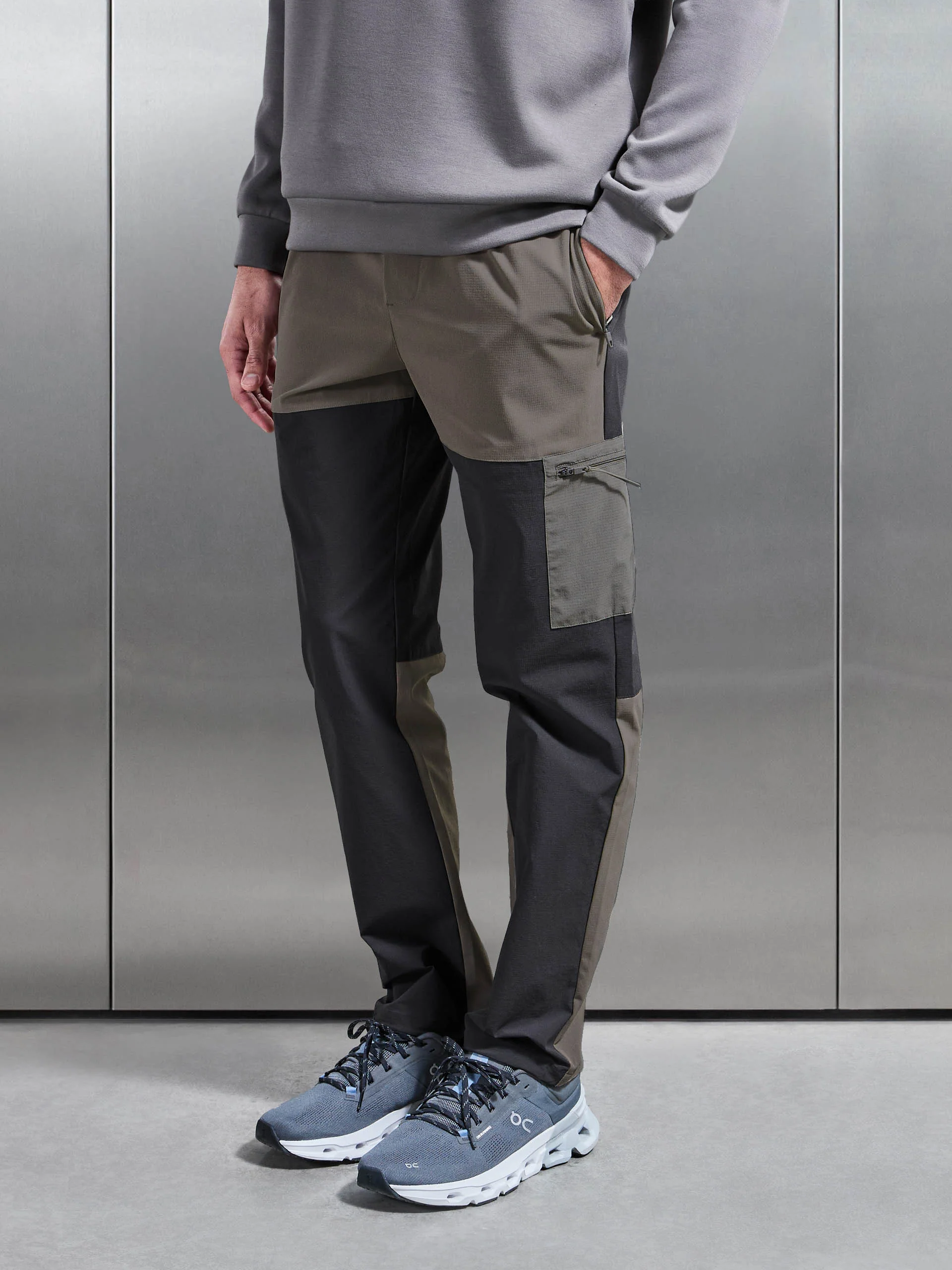 Trail Colour Block Cargo Pant in Grey - Image 3