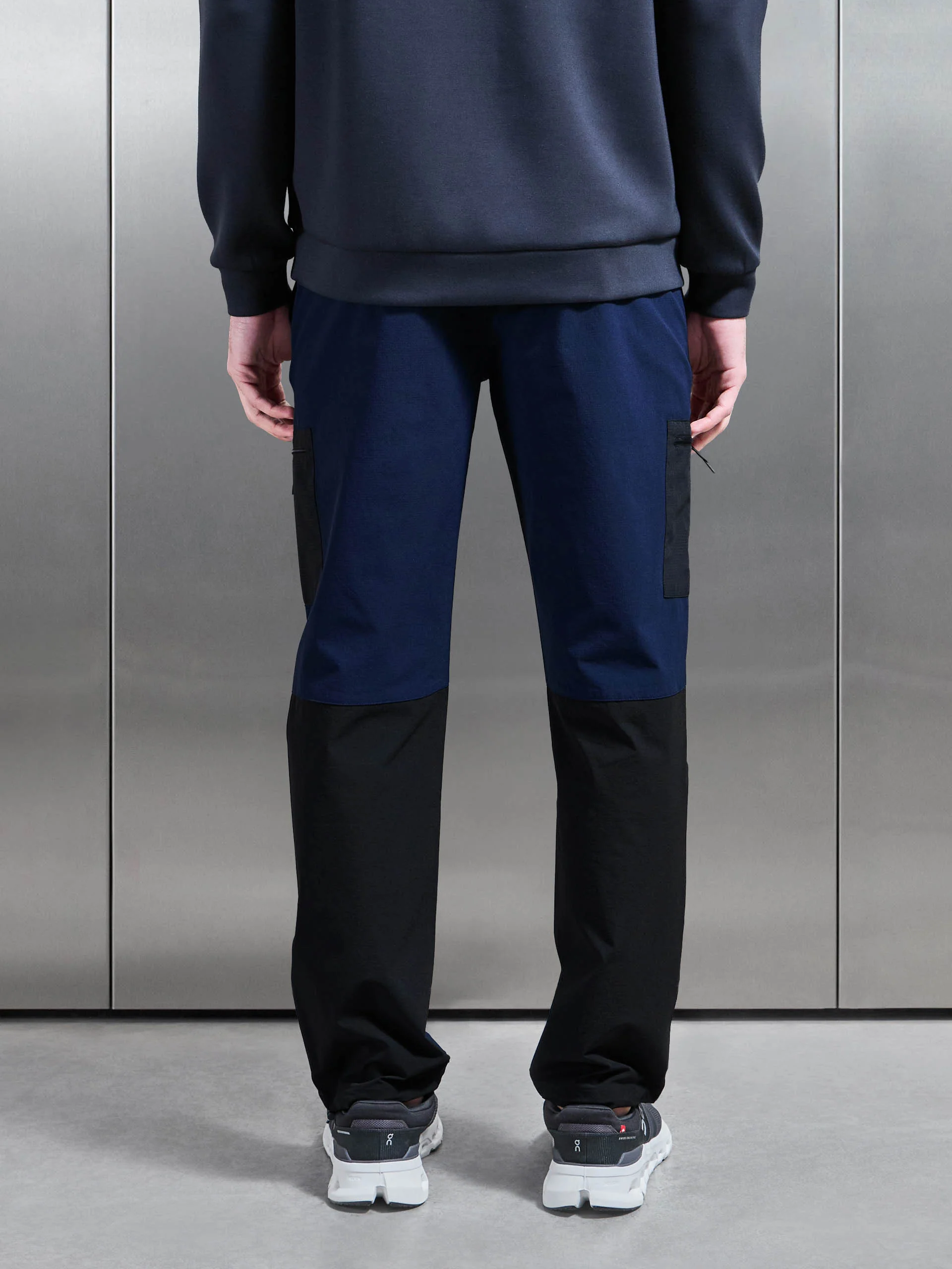 Trail Colour Block Cargo Pant in Navy - Image 5