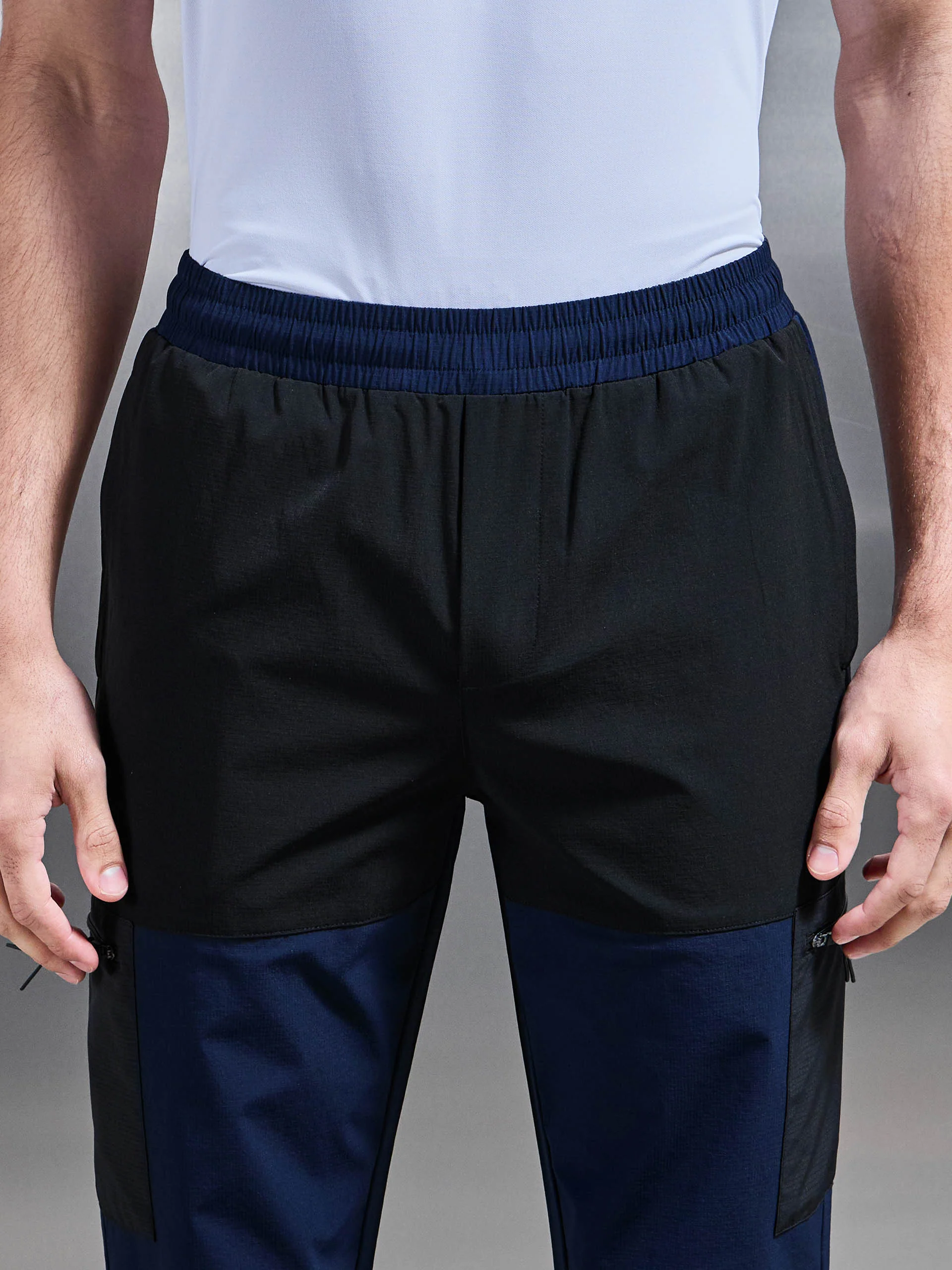 Trail Colour Block Cargo Pant in Navy - Image 6